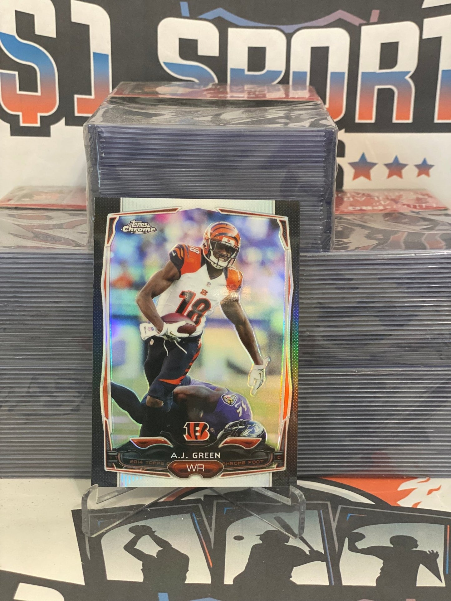 2014 Topps Chrome (Black Refractor 211/299) A.J. Green #45