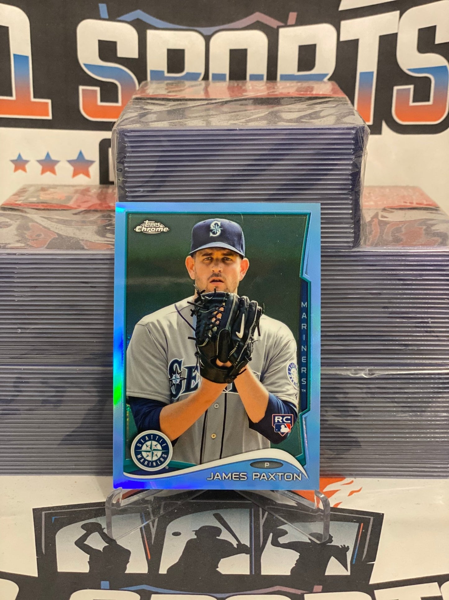 2014 Topps Chrome (Blue Refractor 179/199) James Paxton Rookie #21