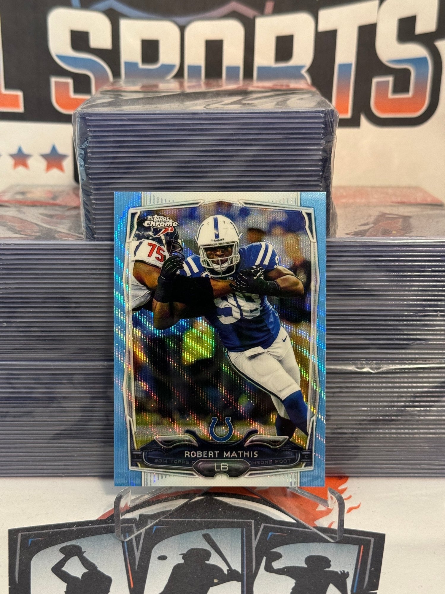 2014 Topps Chrome (Blue Refractor) Robert Mathis #80