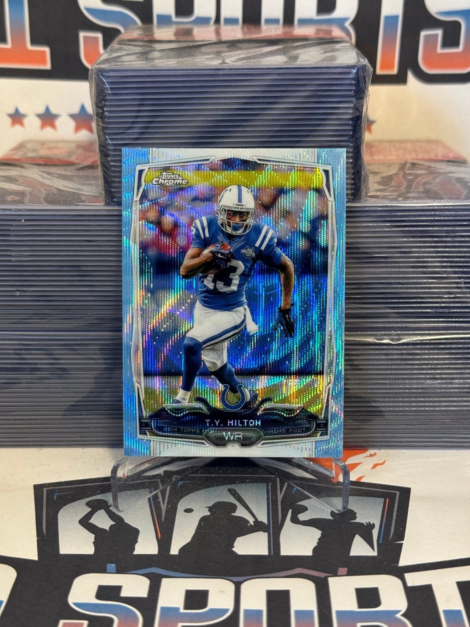 2014 Topps Chrome (Blue Wave Refractor) T.Y. Hilton #36