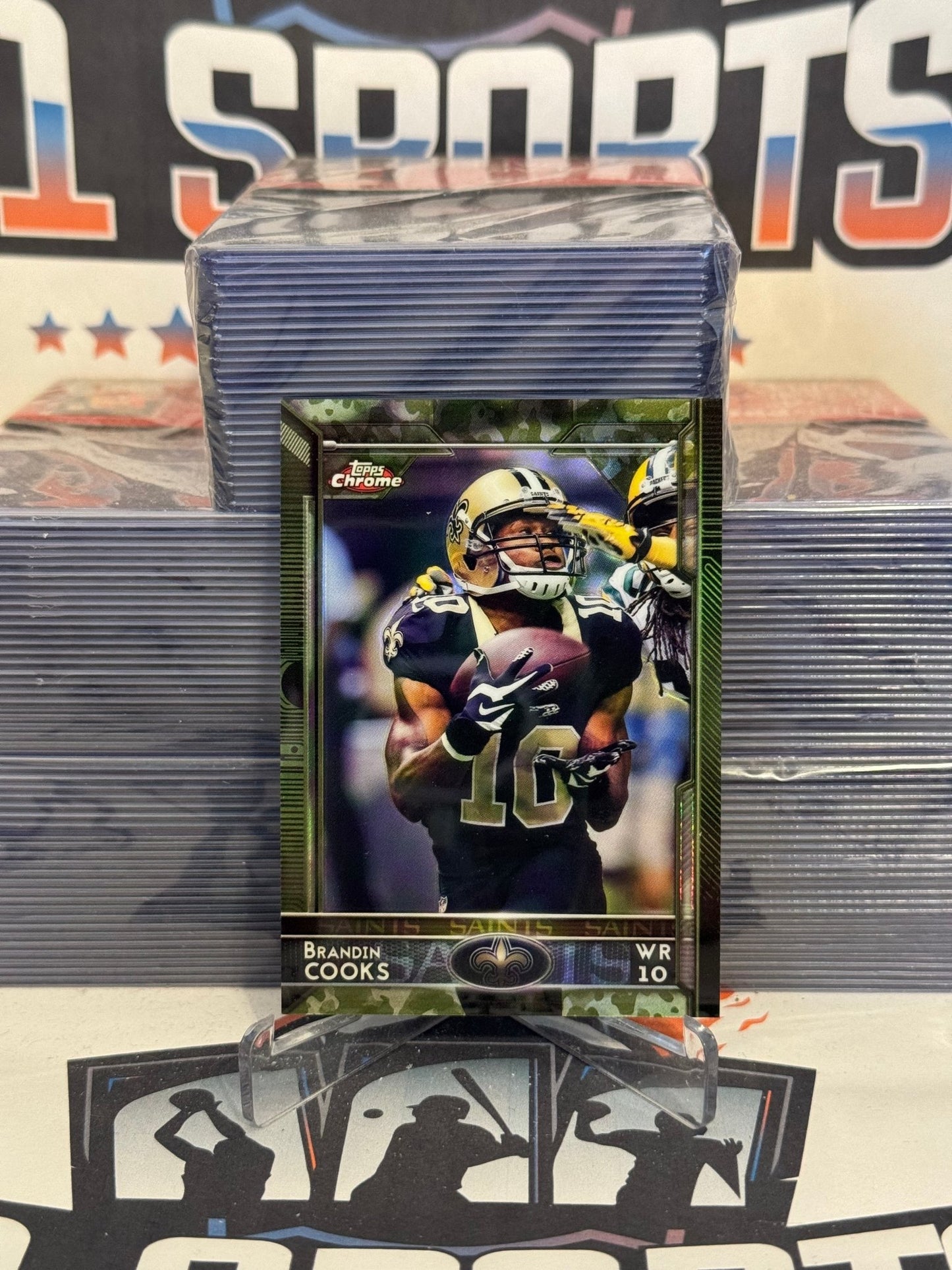 2014 Topps Chrome (Camo Refractor 91/499) Brandin Cooks #95