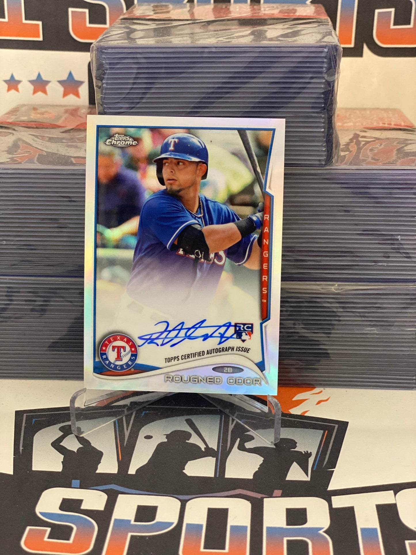 2014 Topps Chrome (Refractor Auto 452/499) Rougned Odor Rookie #RO