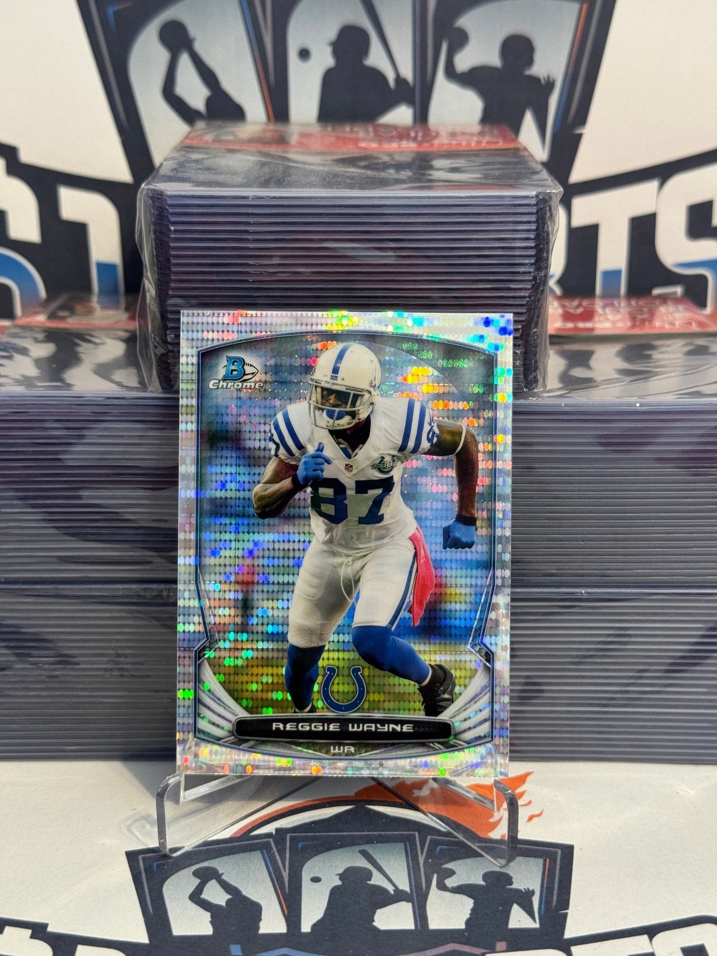 2014 Topps Chrome (Silver Pulsar Prizm 5/271) Reggie Wayne #93