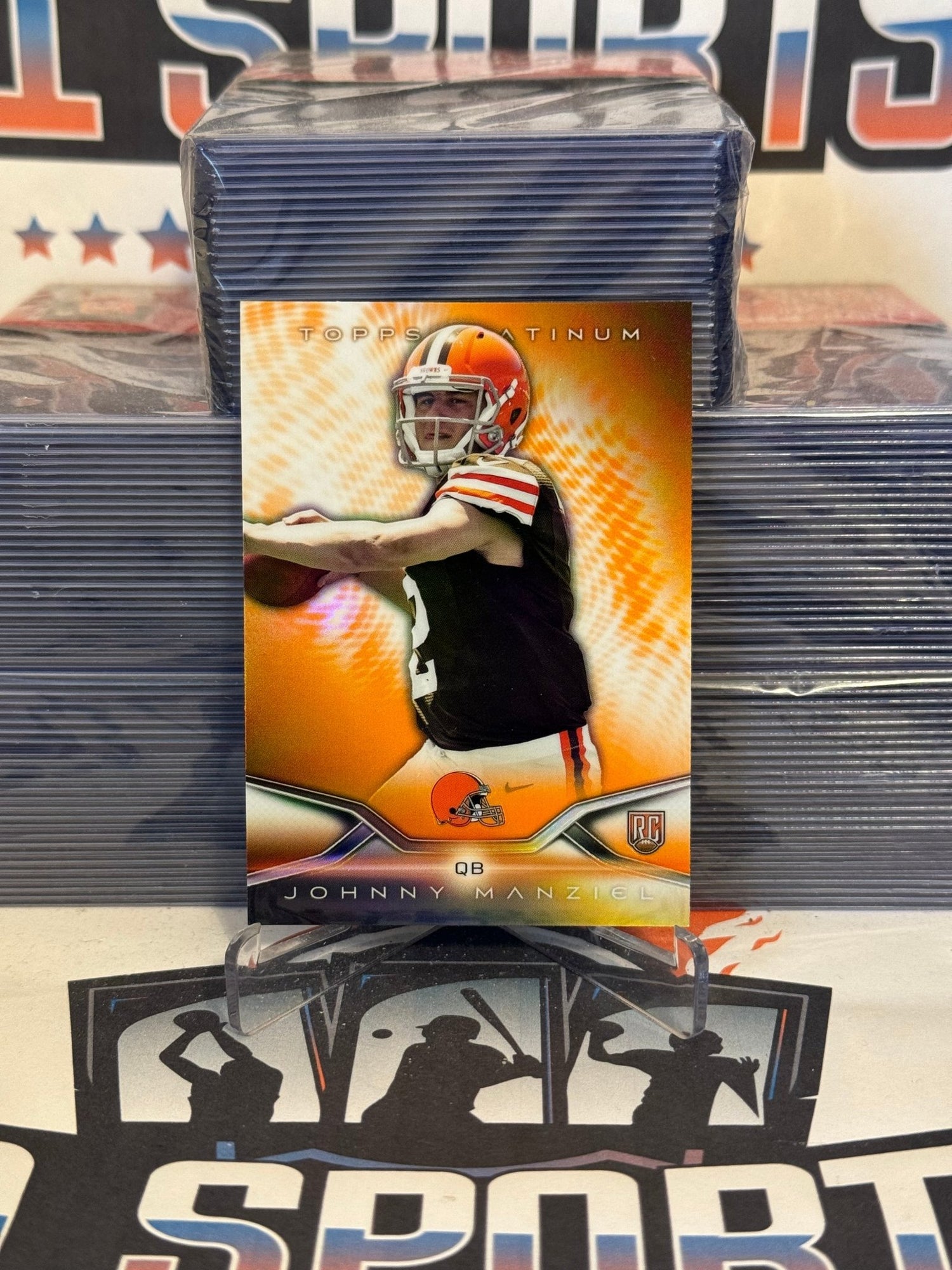 2014 Topps Platinum (Orange Refractor) Johnny Manziel Rookie #126