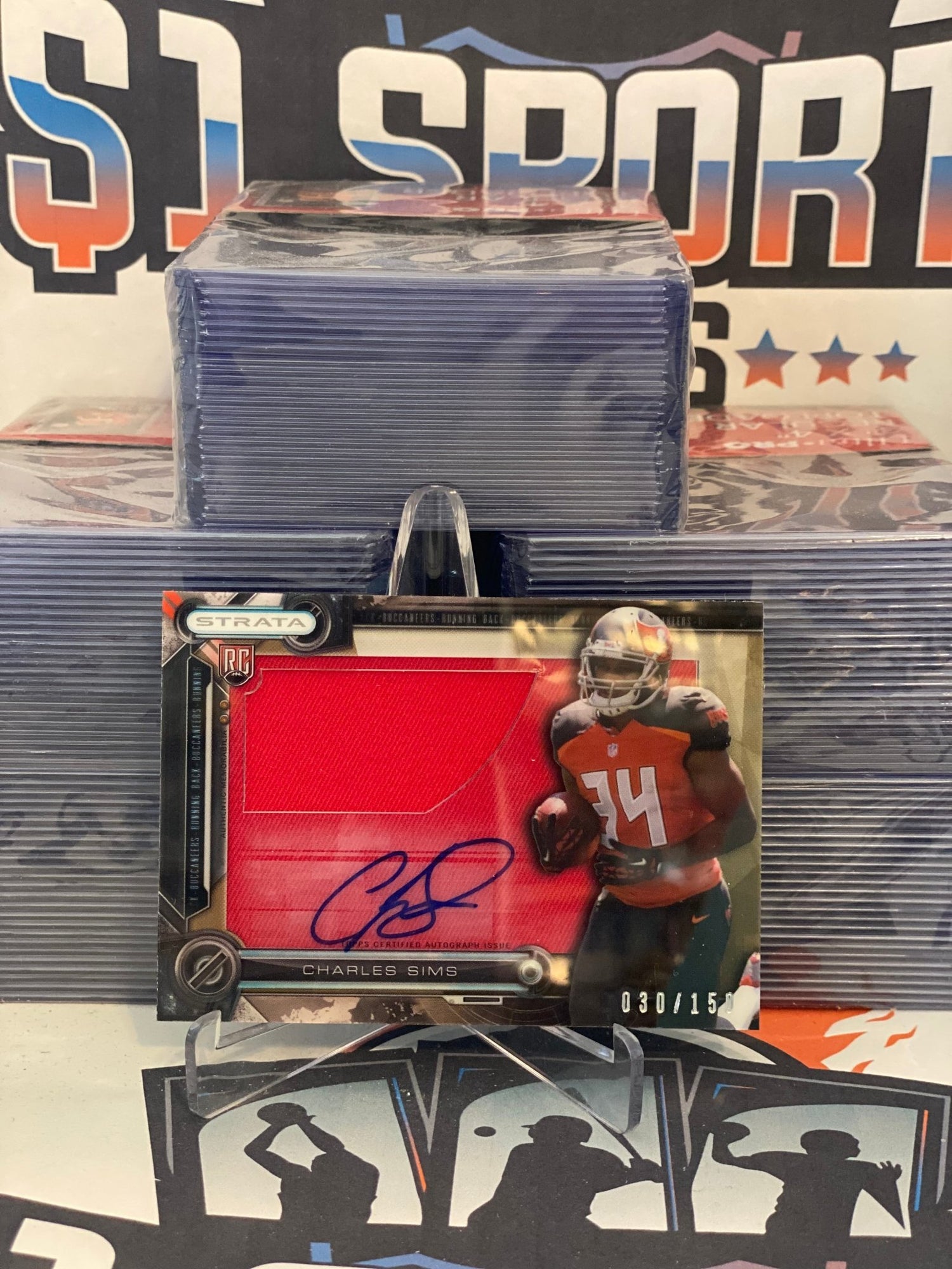 2014 Topps Strata (Rookie Relic Auto 030/150) Charles Sims #CCAR-CS