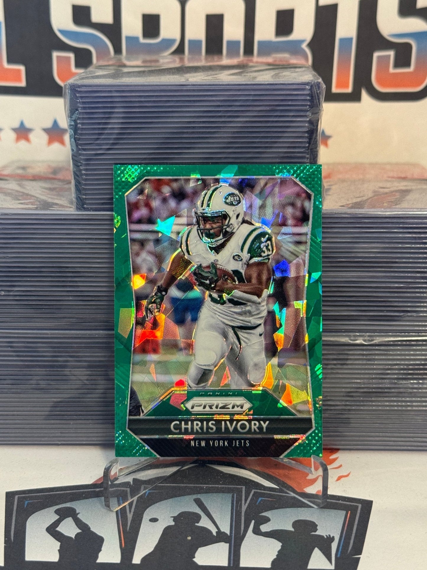 2015 Panini Prizm (Green Prizm, 22/75) Chris Ivory #156