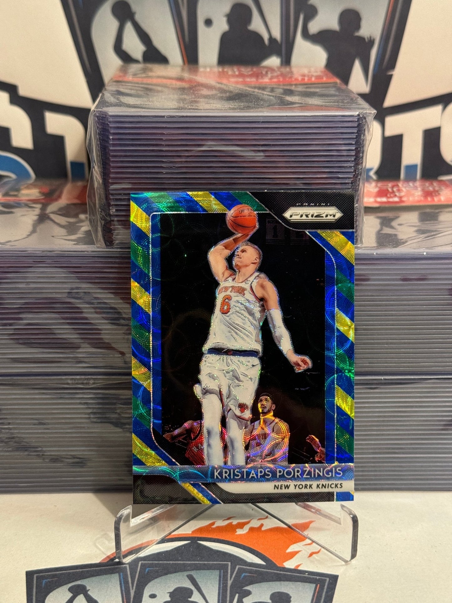 2015 Panini Prizm (Green Yellow Blue Choice Prizm) Kristaps Porzingis #267