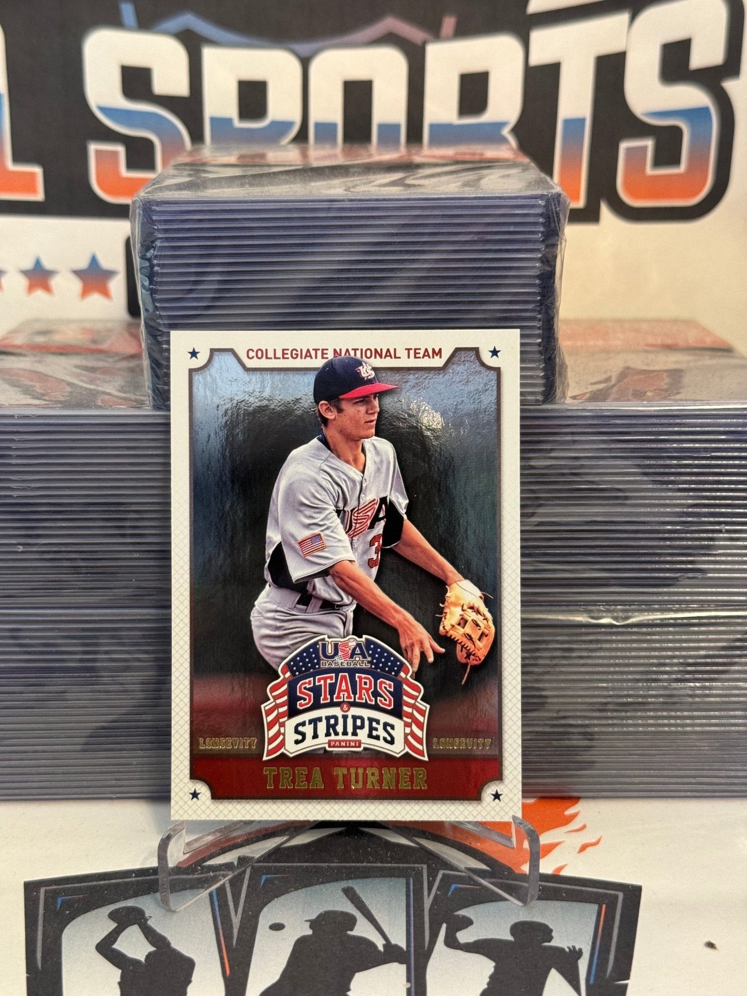 2015 Panini USA Baseball Stars & Stripes (Longevity) Trea Turner #93