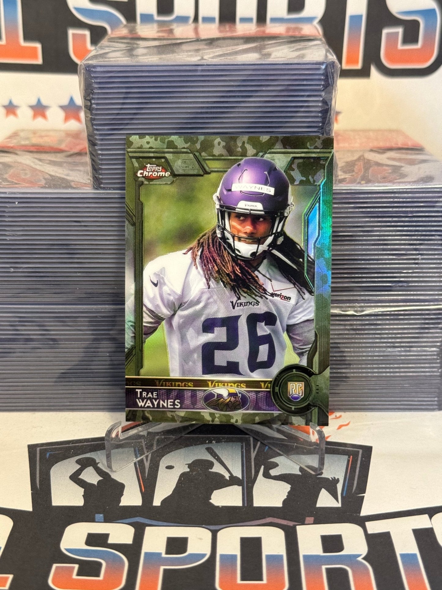 2015 Topps Chrome (Camo Refractor 317/499) Trae Waynes Rookie #104