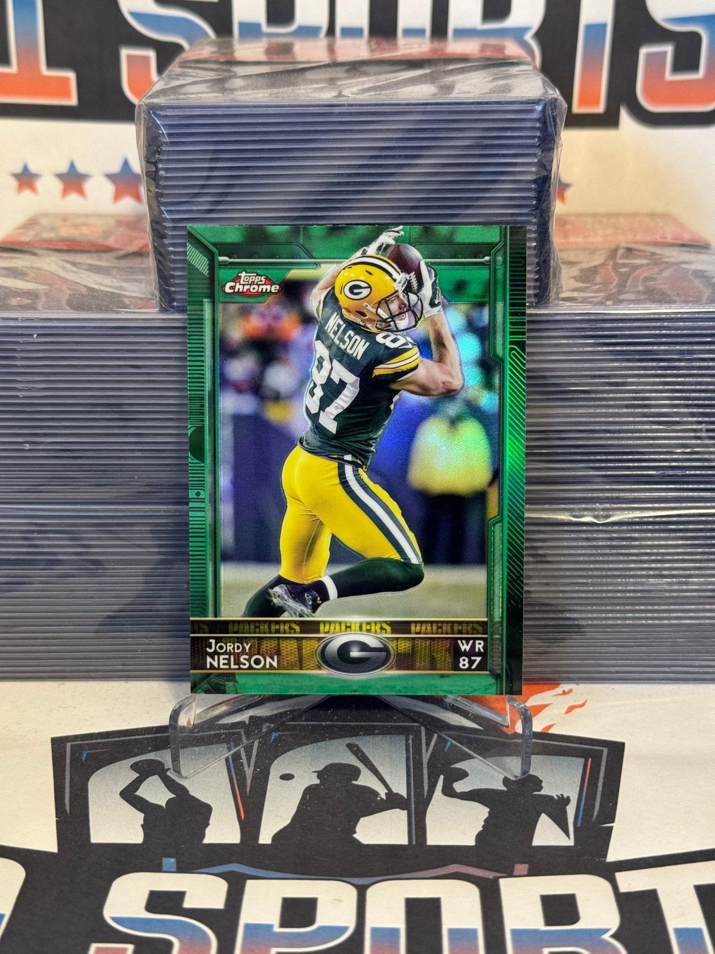 2015 Topps Chrome (Green Refractor) Jordy Nelson #21
