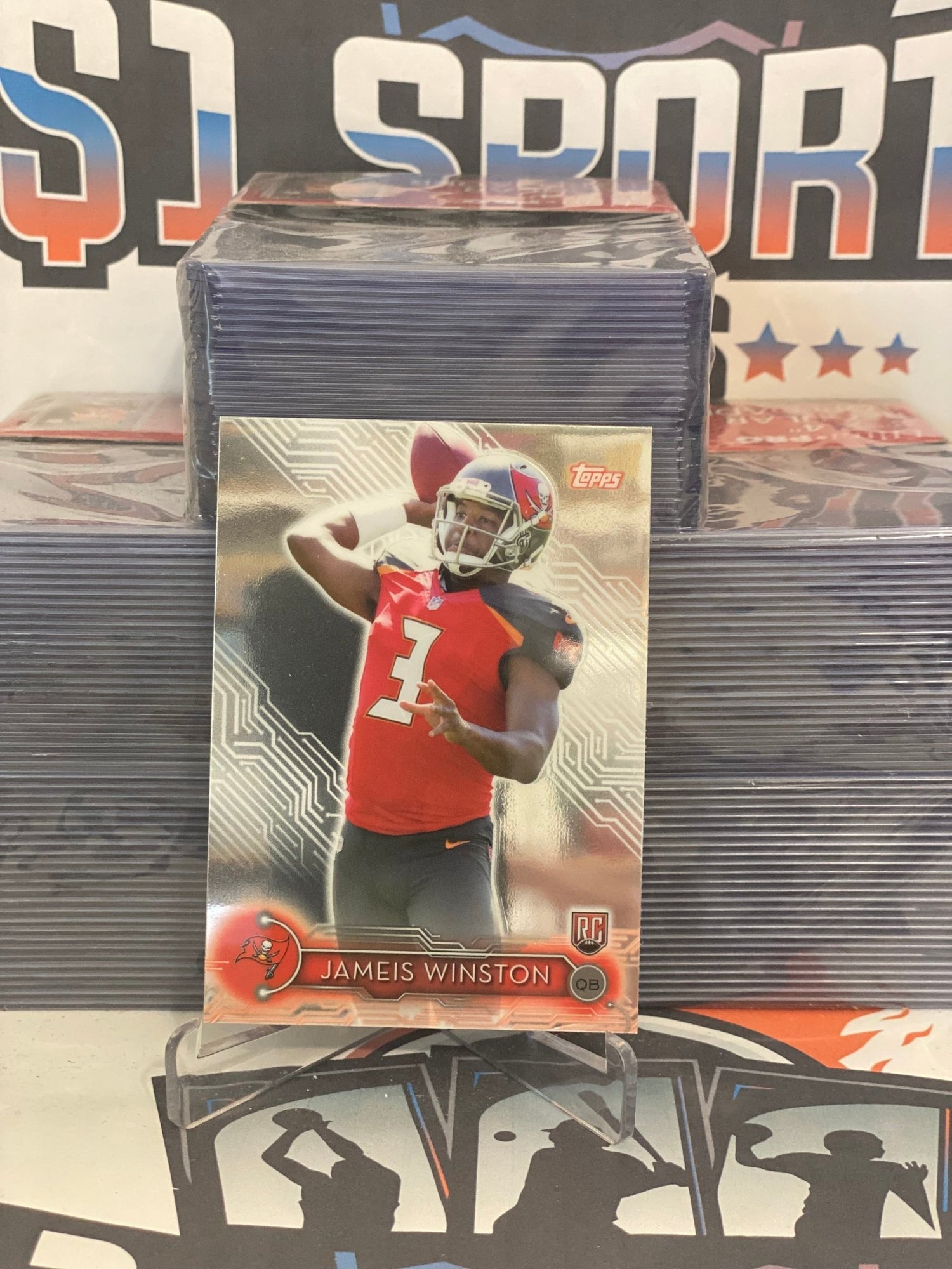 2015 Topps (Chrome Holiday Mega) Jameis Winston Rookie #1