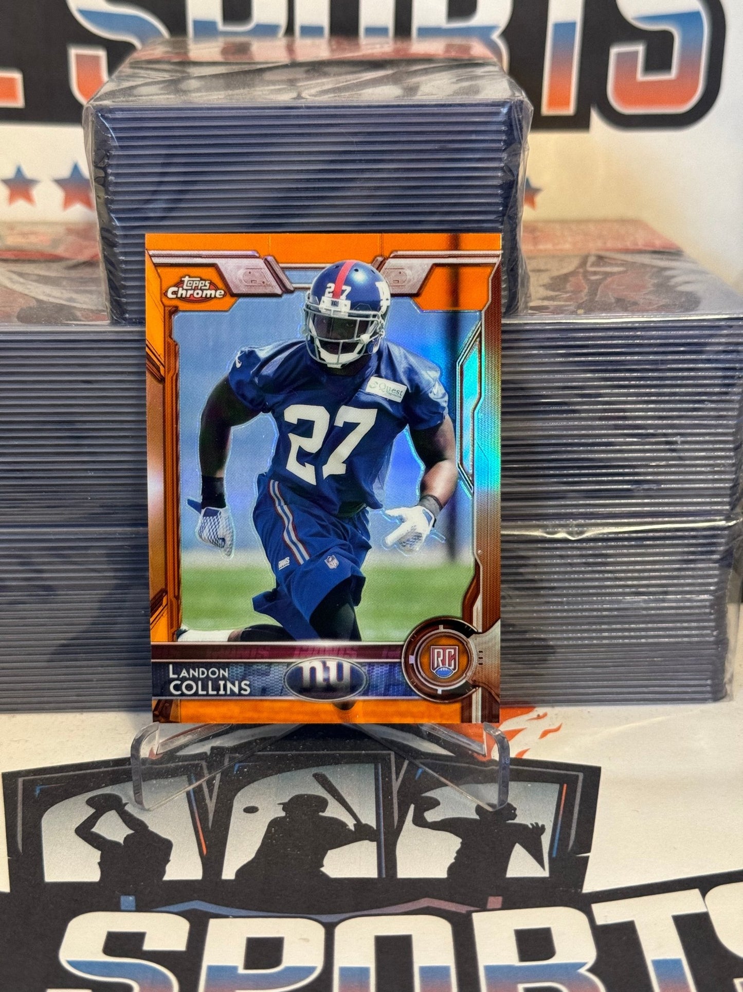 2015 Topps Chrome (Orange Refractor) Landon Collins Rookie #118