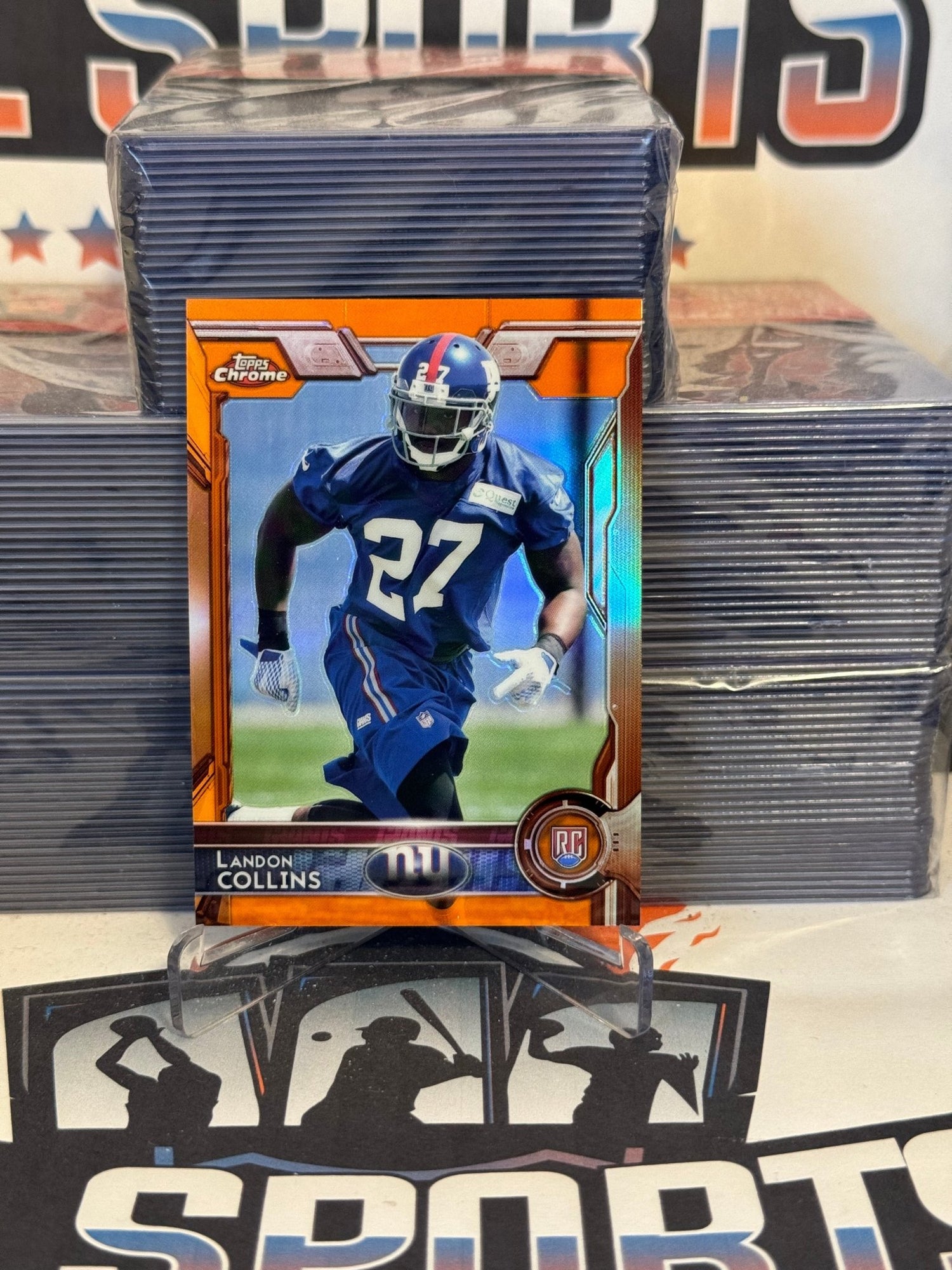 2015 Topps Chrome (Orange Refractor) Landon Collins Rookie #118