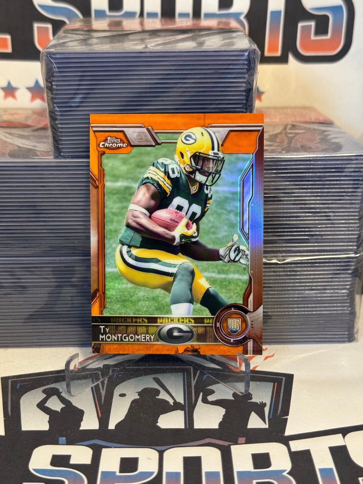 2015 Topps Chrome (Orange Refractor) Ty Montgomery Rookie #119