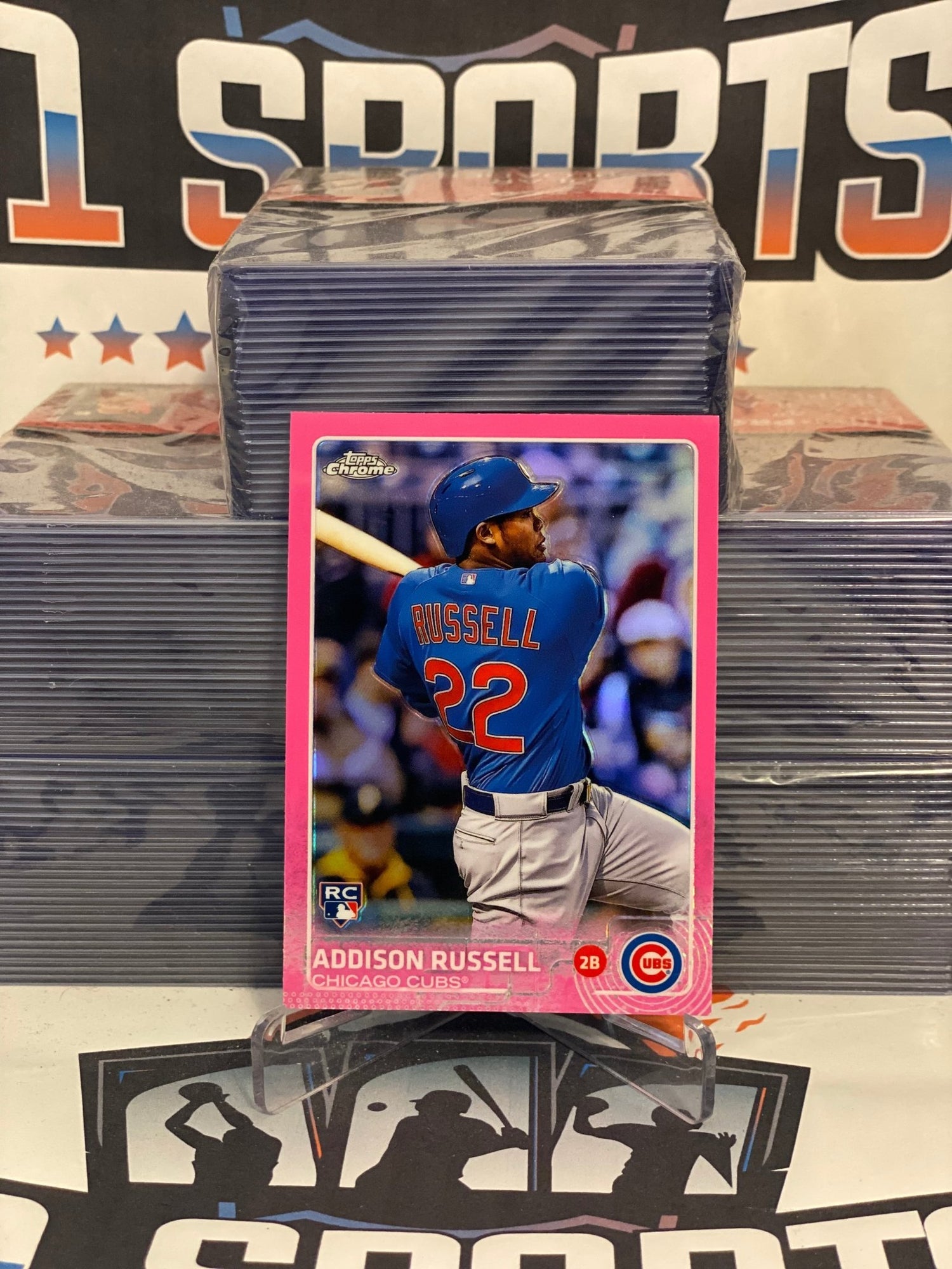 2015 Topps Chrome (Pink Refractor) Addison Russell Rookie #24