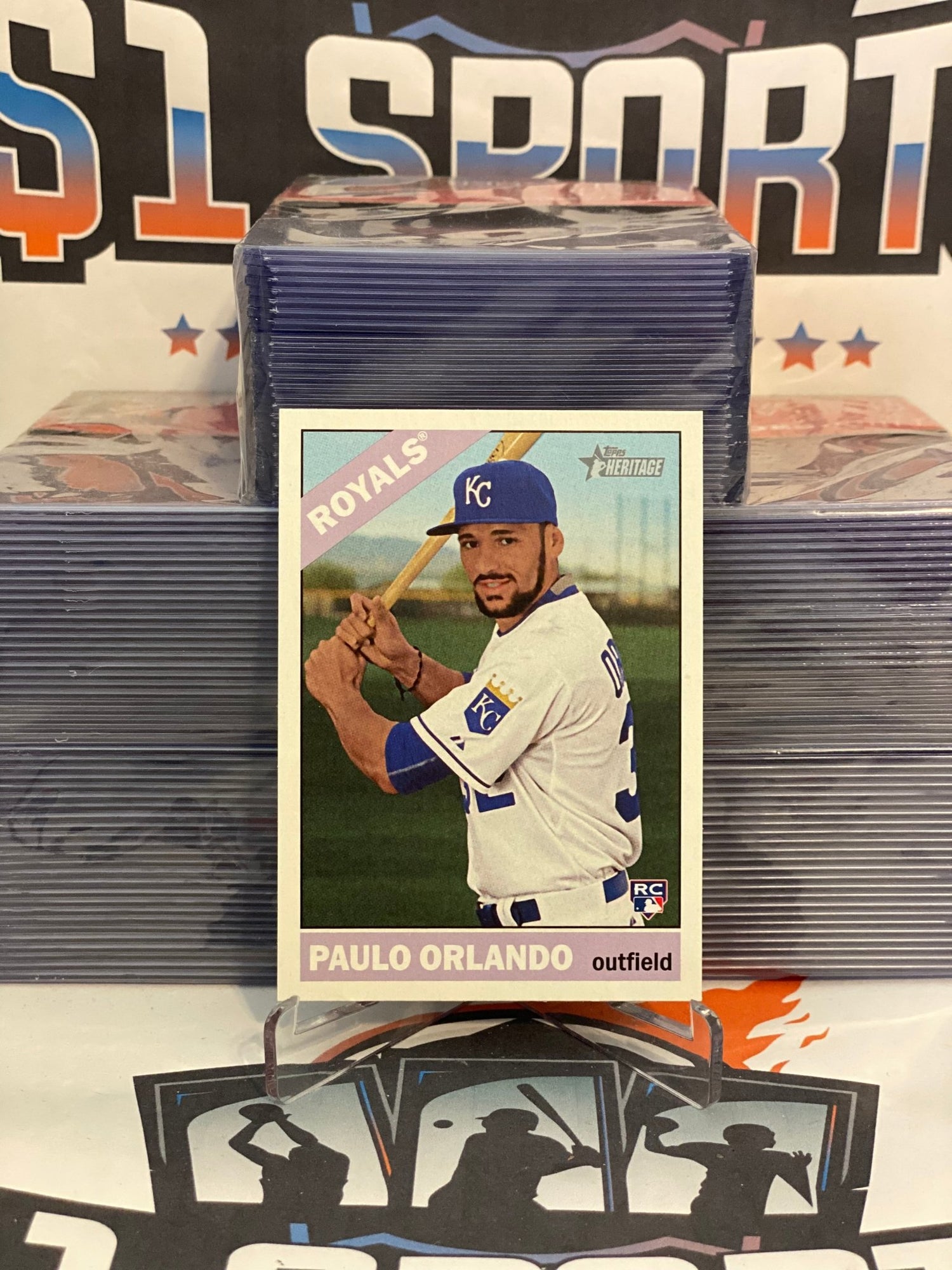 2015 Topps Heritage Paulo Orlando Rookie #608