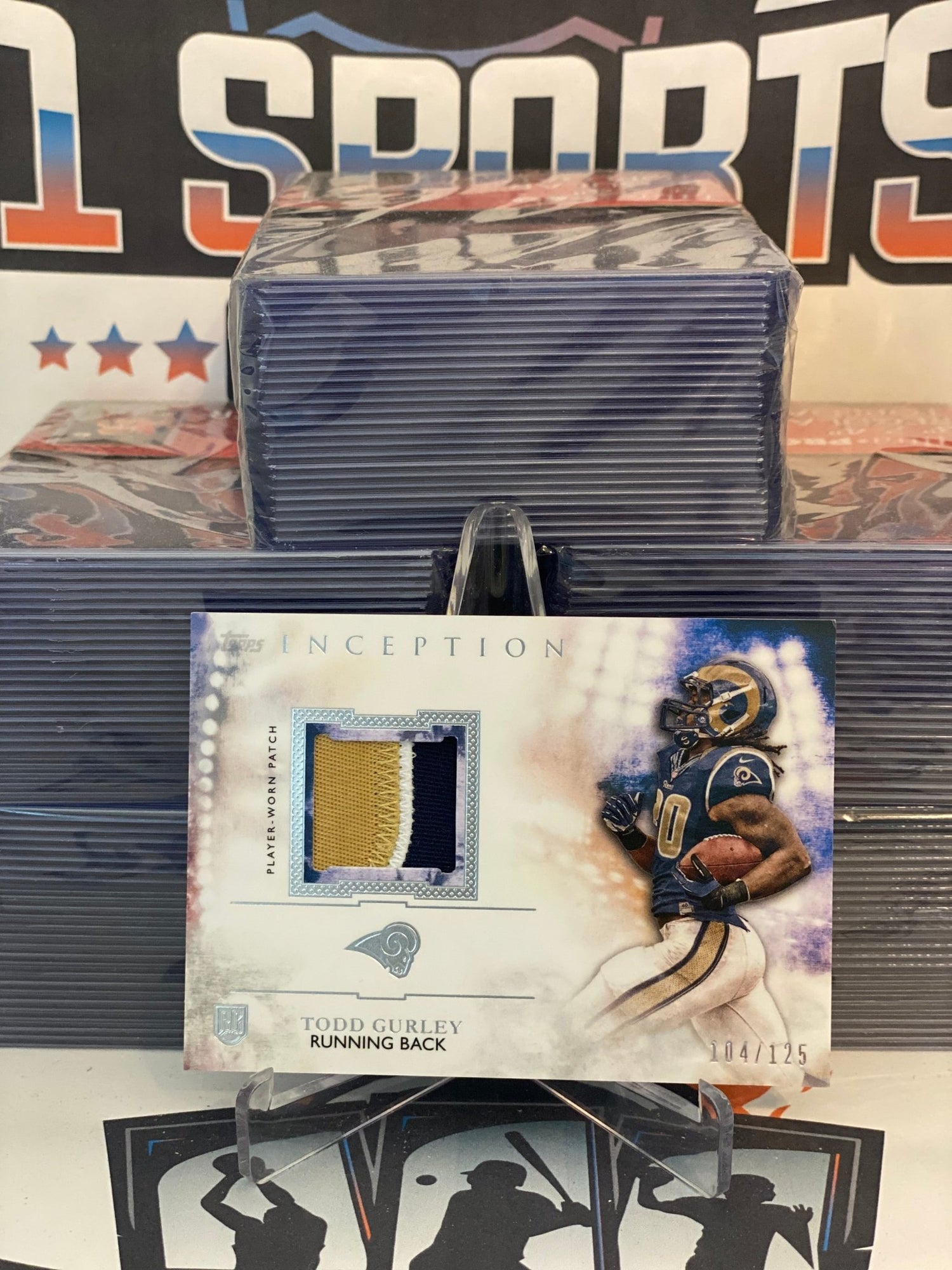 2015 Topps Inception (Rookie Relic 104/125) Todd Gurley #RR-TG