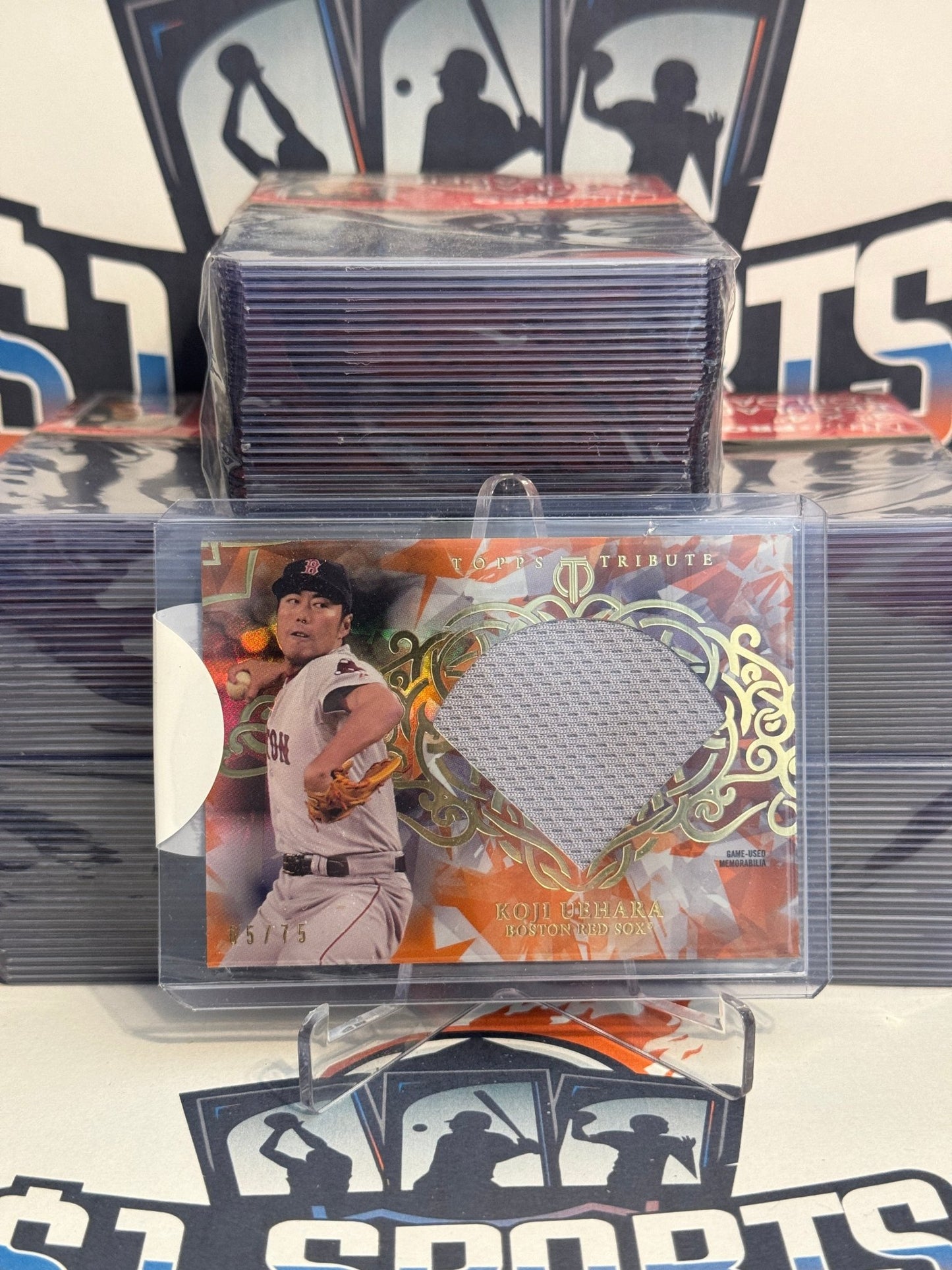 2015 Topps Tribute (Orange, Diamond Cuts Relic 65/75) Koji Uehara #DC-KU