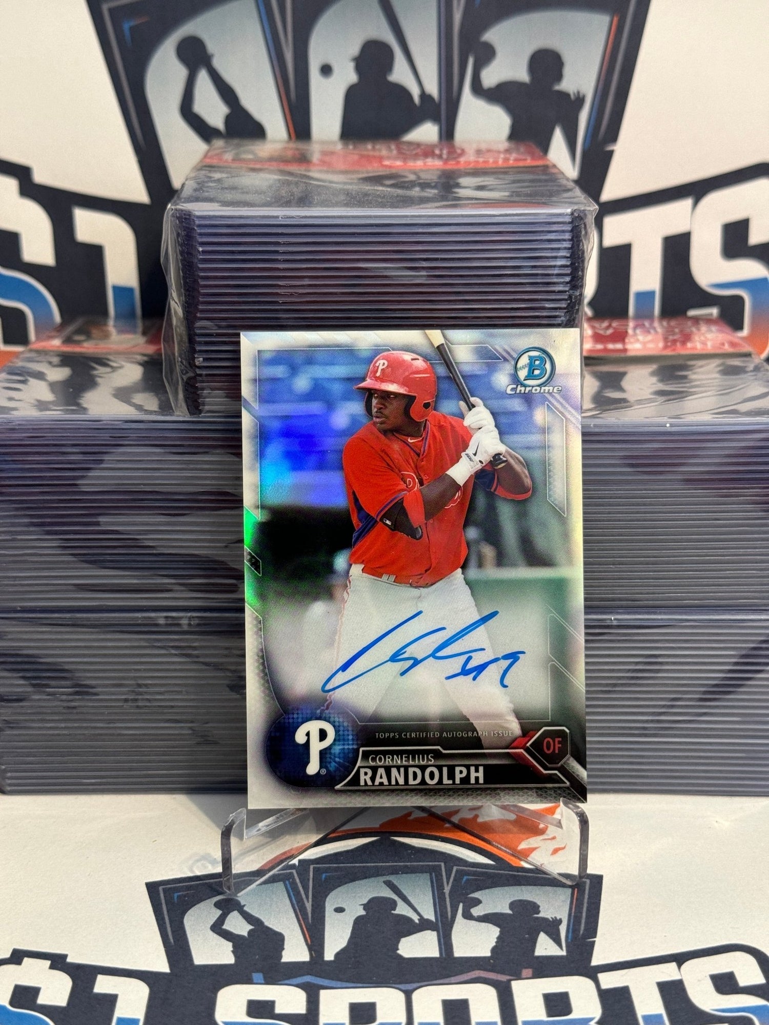 2016 Bowman Chrome Prospects (Auto 437/499) Cornelius Randolph #BCAP-CR