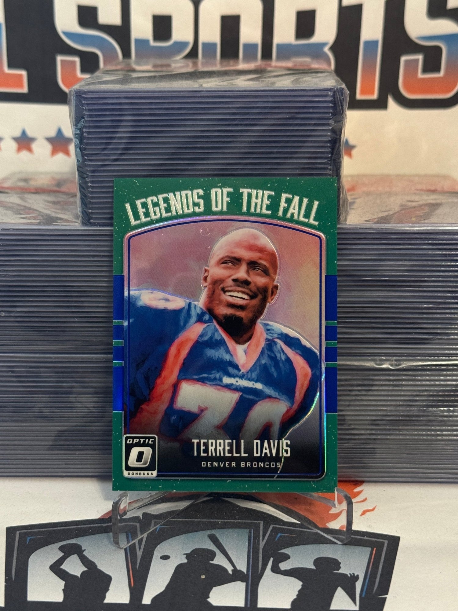 2016 Donruss Optic (Green Prizm, Legends of the Fall 24/149) Terrell Davis #17