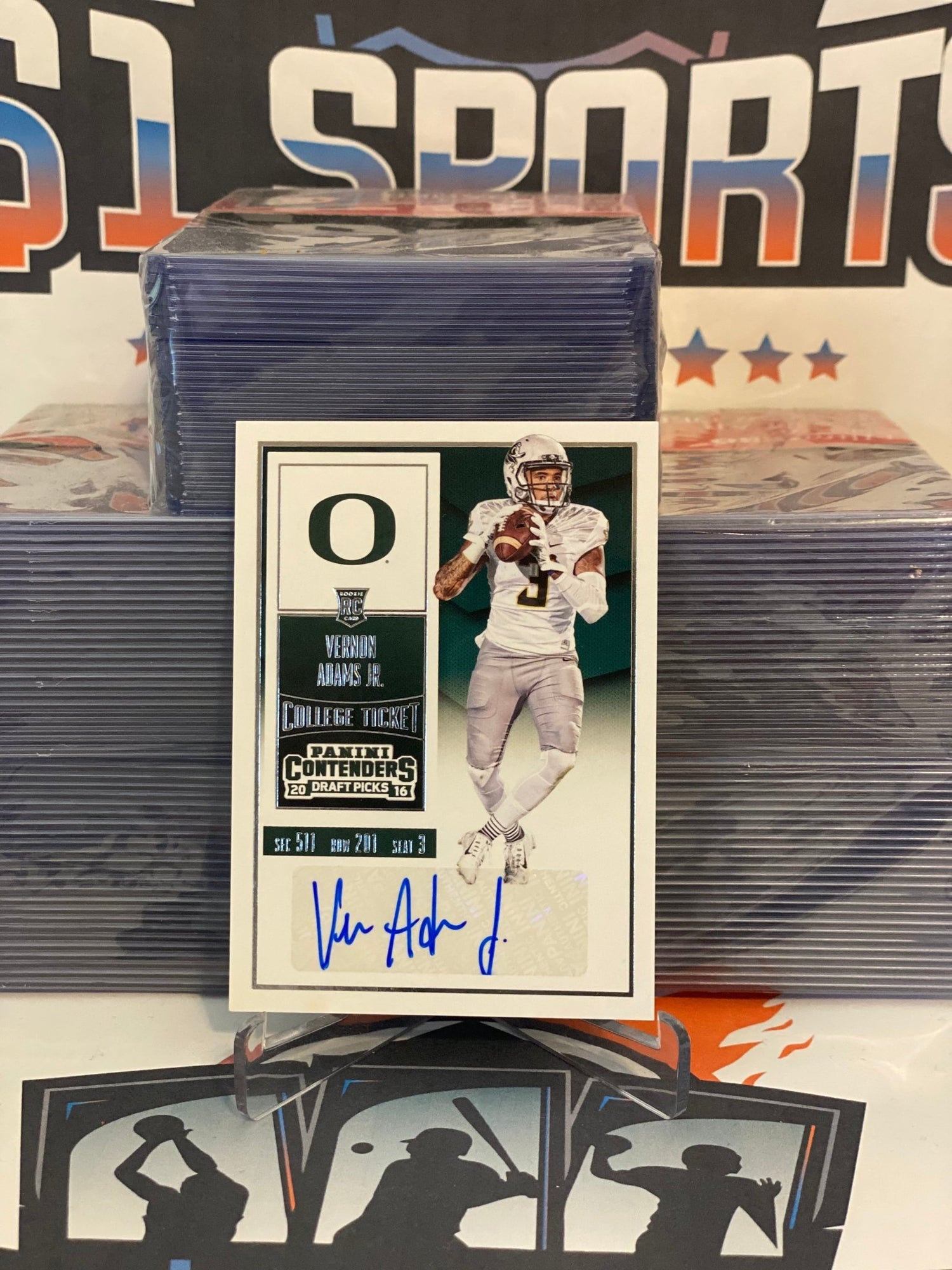 2016 Panini Contenders College Ticket (Auto) Vernon Adams Jr. Rookie #323