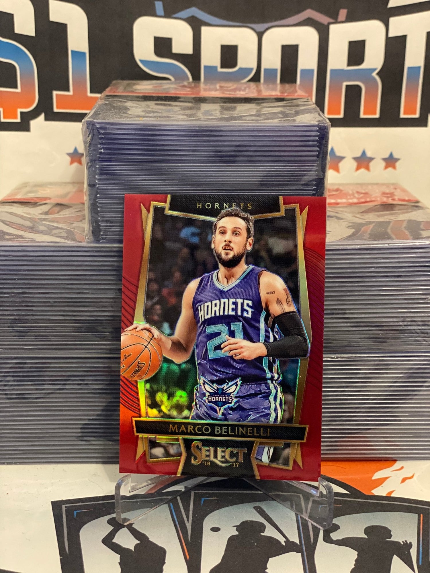 2016 Panini Select (Red Prizm 158/175) Marco Belinelli #76