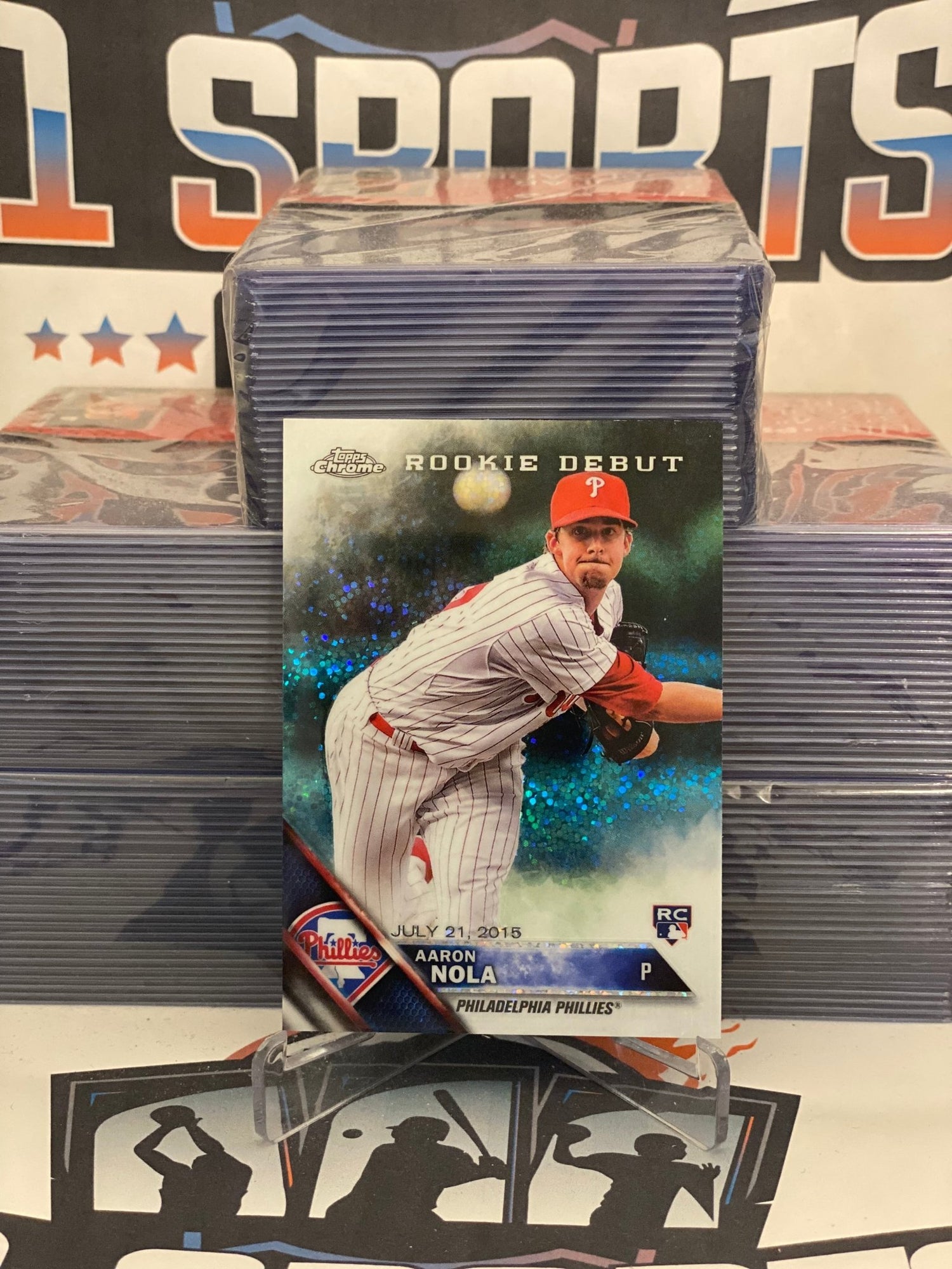 2016 Topps Chrome Update (MLB Debut) Aaron Nola Rookie #HMT48