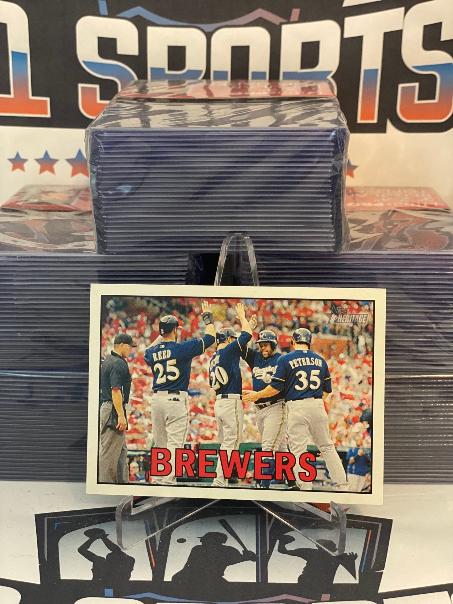 2016 Topps Heritage Brewers Team Card #363