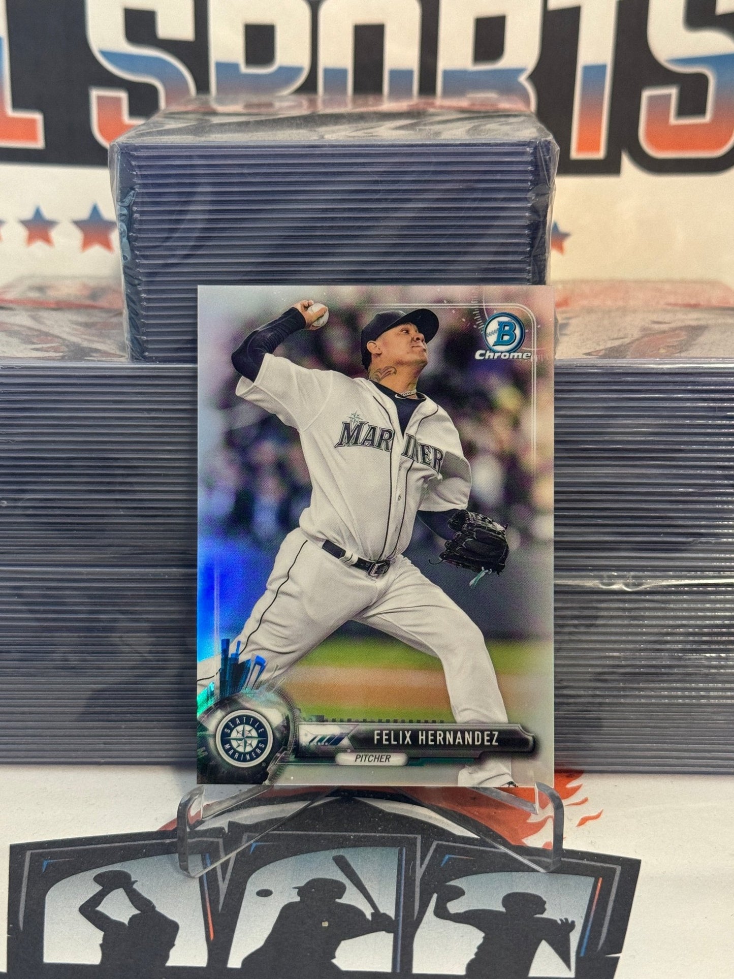 2017 Bowman Chrome (Refractor 440/499) Felix Hernandez #46