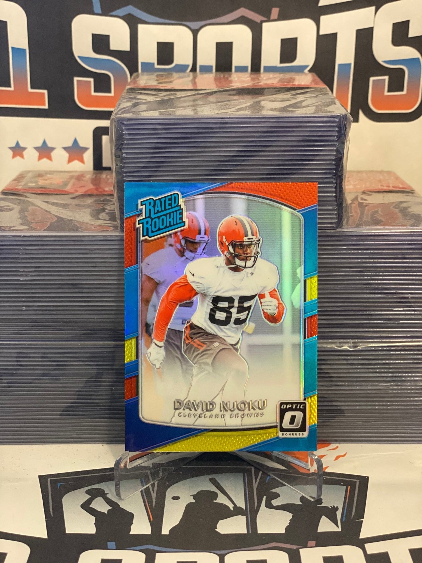 2017 Donruss Optic (Holo Prizm, Rated Rookie) David Njoku #164