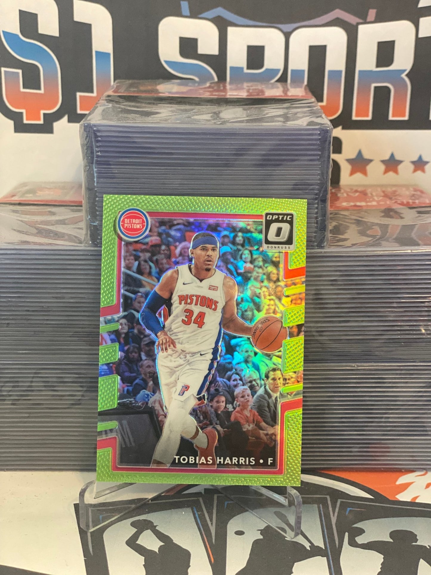 2017 Donruss Optic (Neon Green Prizm 084/175) Tobias Harris #42