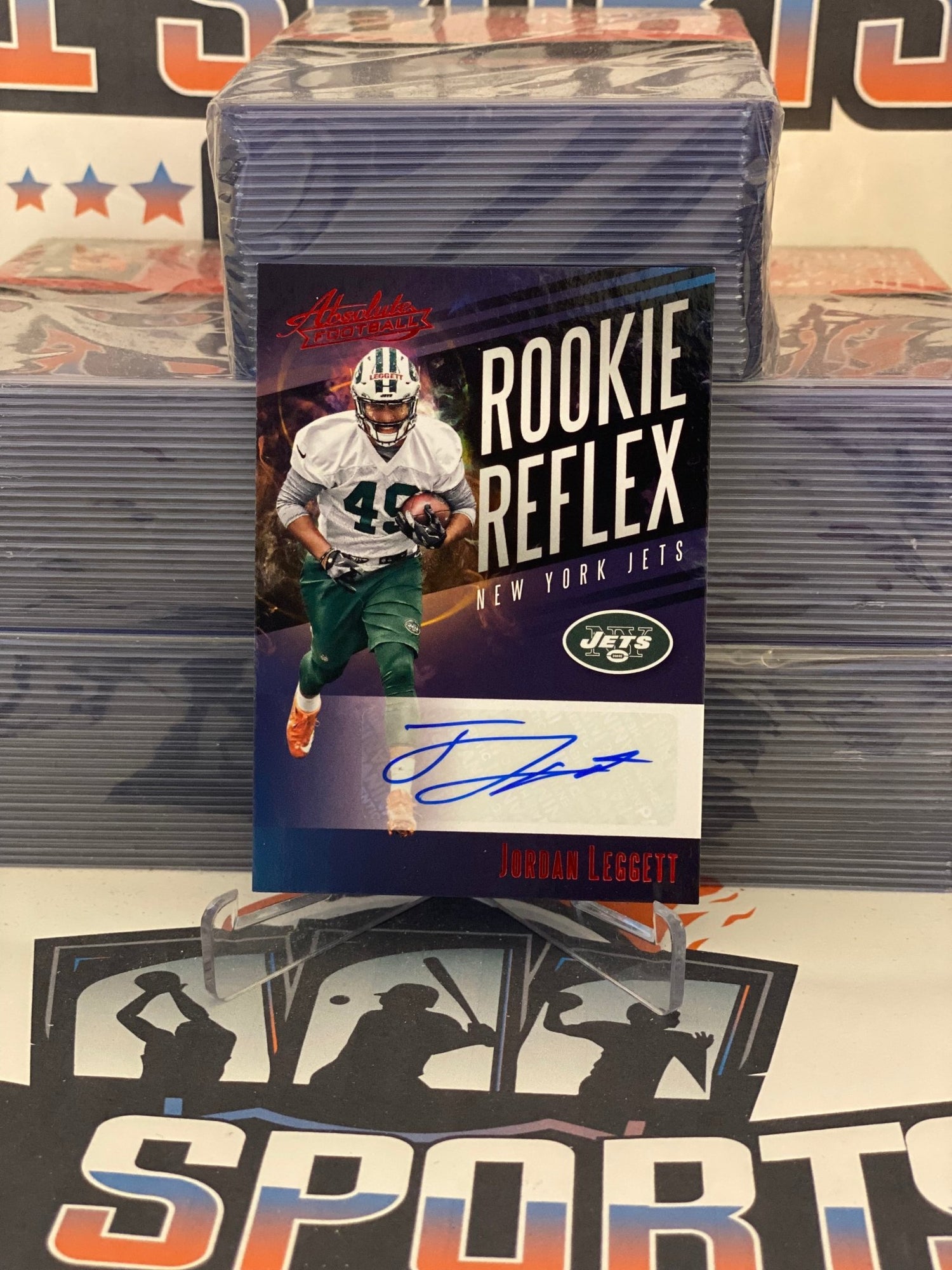 2017 Panini Absolute (Red. Rookie Reflex Auto) Jordan Leggett #RR-JL