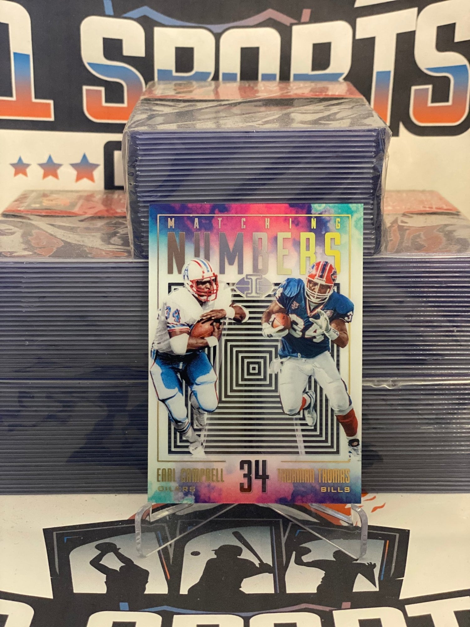 2017 Panini Illusions (Matching Numbers) Thurman Thomas & Earl Campbell #MN-6