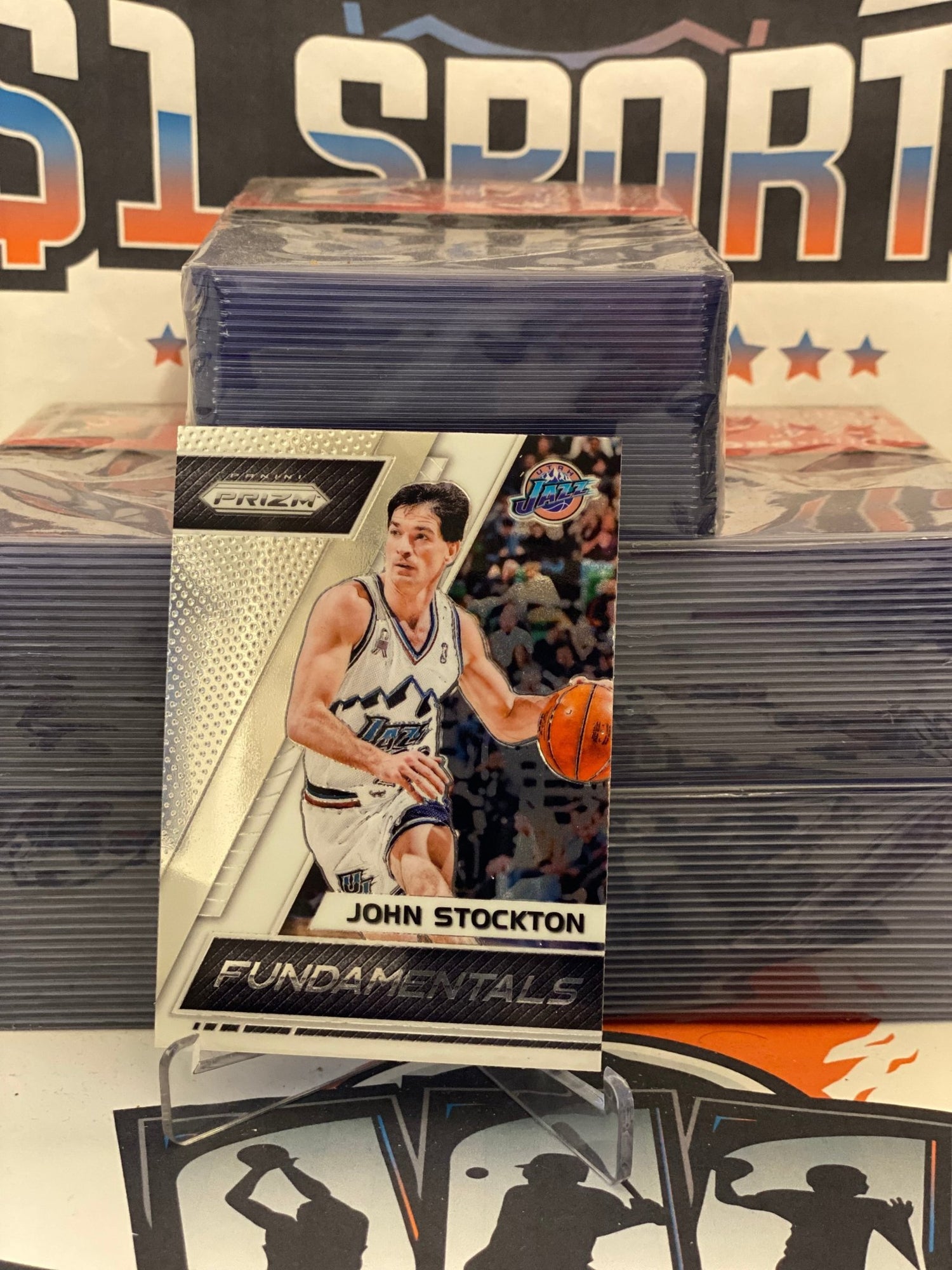 2017 Panini Prizm (Fundamentals) John Stockton #4