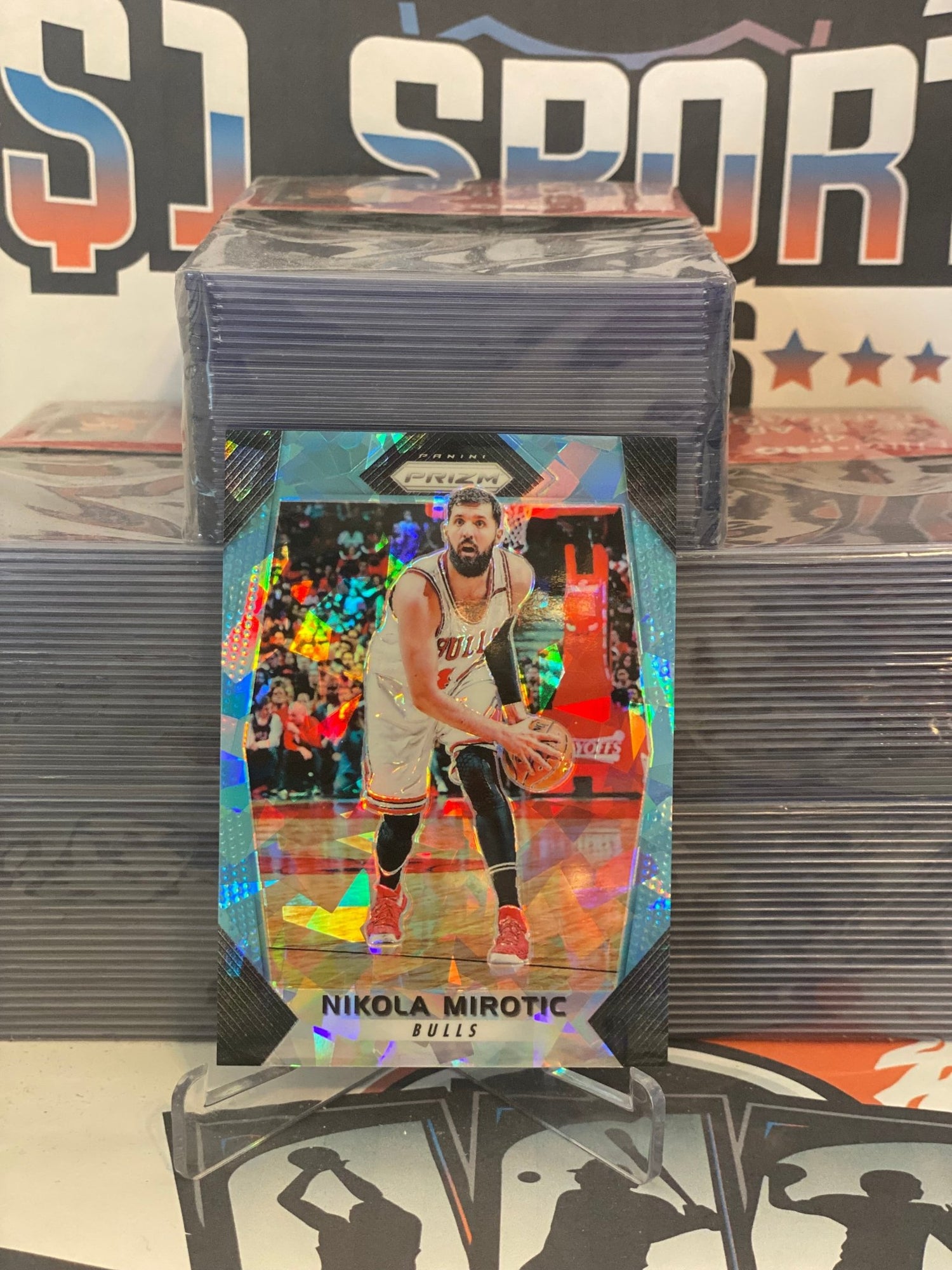 2017 Panini Prizm (Light Blue Ice Prizm 98/99) Nikola Mirotic #248