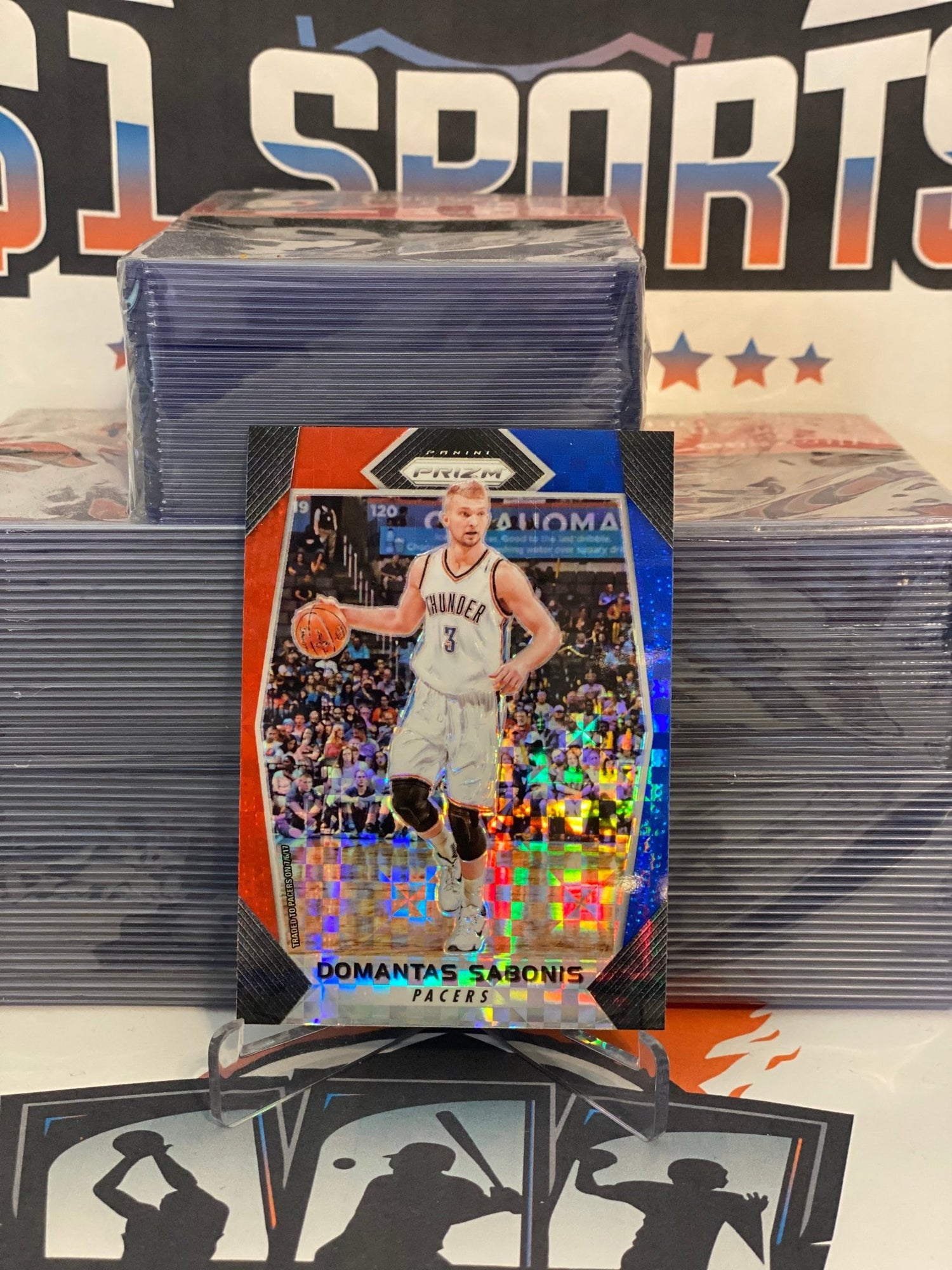 2017 Panini Prizm (Red White Blue Prizm) Domantas Sabonis #228