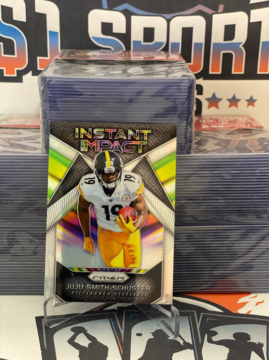 2017 Panini Prizm (Silver Prizm, Instant Impact) JuJu Smith-Schuster Rookie #15