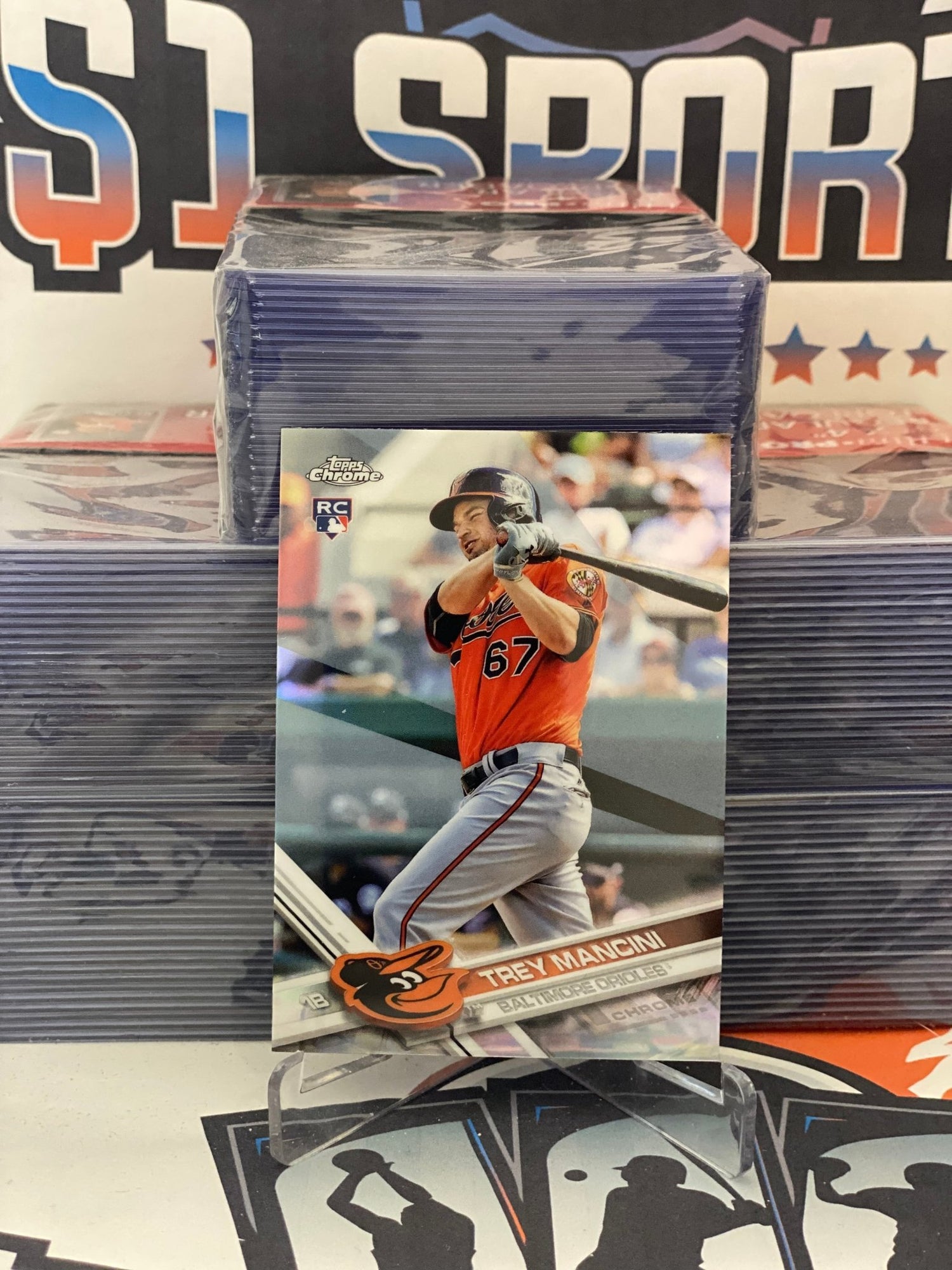 2017 Topps Chrome (Refractor) Trey Mancini Rookie #47