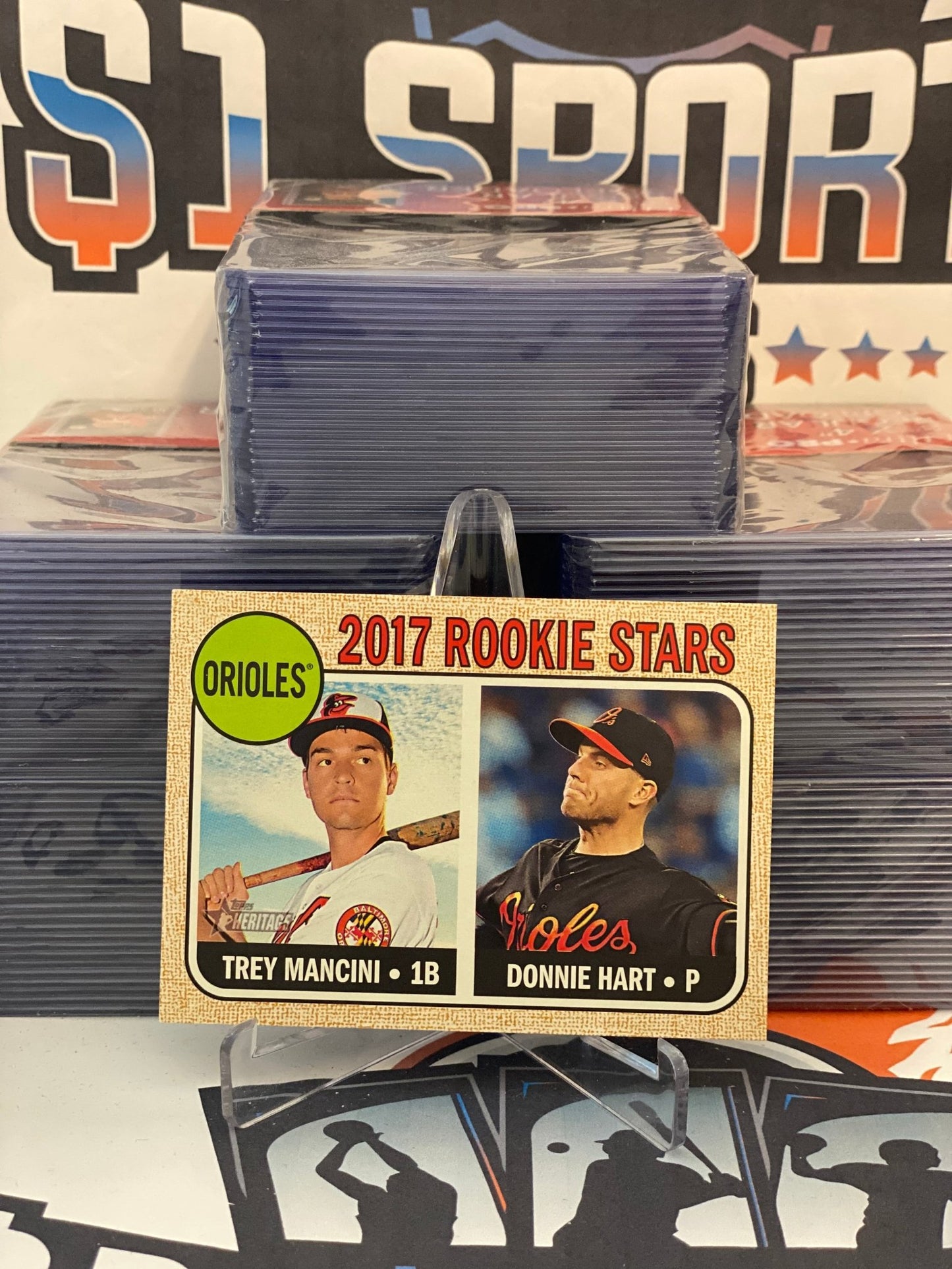 2017 Topps Heritage (Rookie Stars) Trey Mancini & Donnie Hart #396