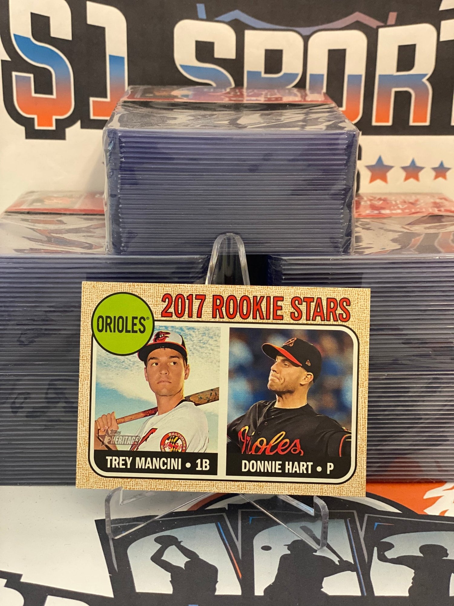 2017 Topps Heritage (Rookie Stars) Trey Mancini & Donnie Hart #396