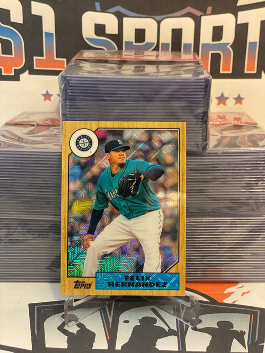 2017 Topps (Silver Pack Chrome, 1987 Redux) Felix Hernandez #87-FH