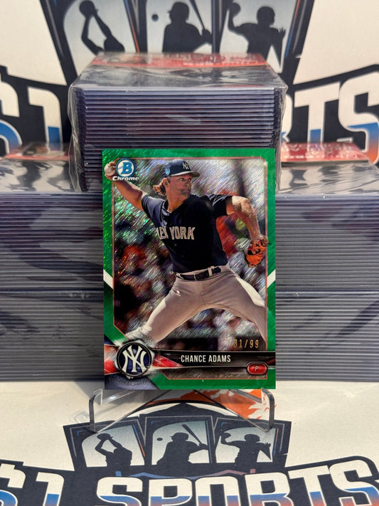 2018 Bowman Chrome Prospects (Green Shimmer Refractor 31/99) Chance Adams #BCP208
