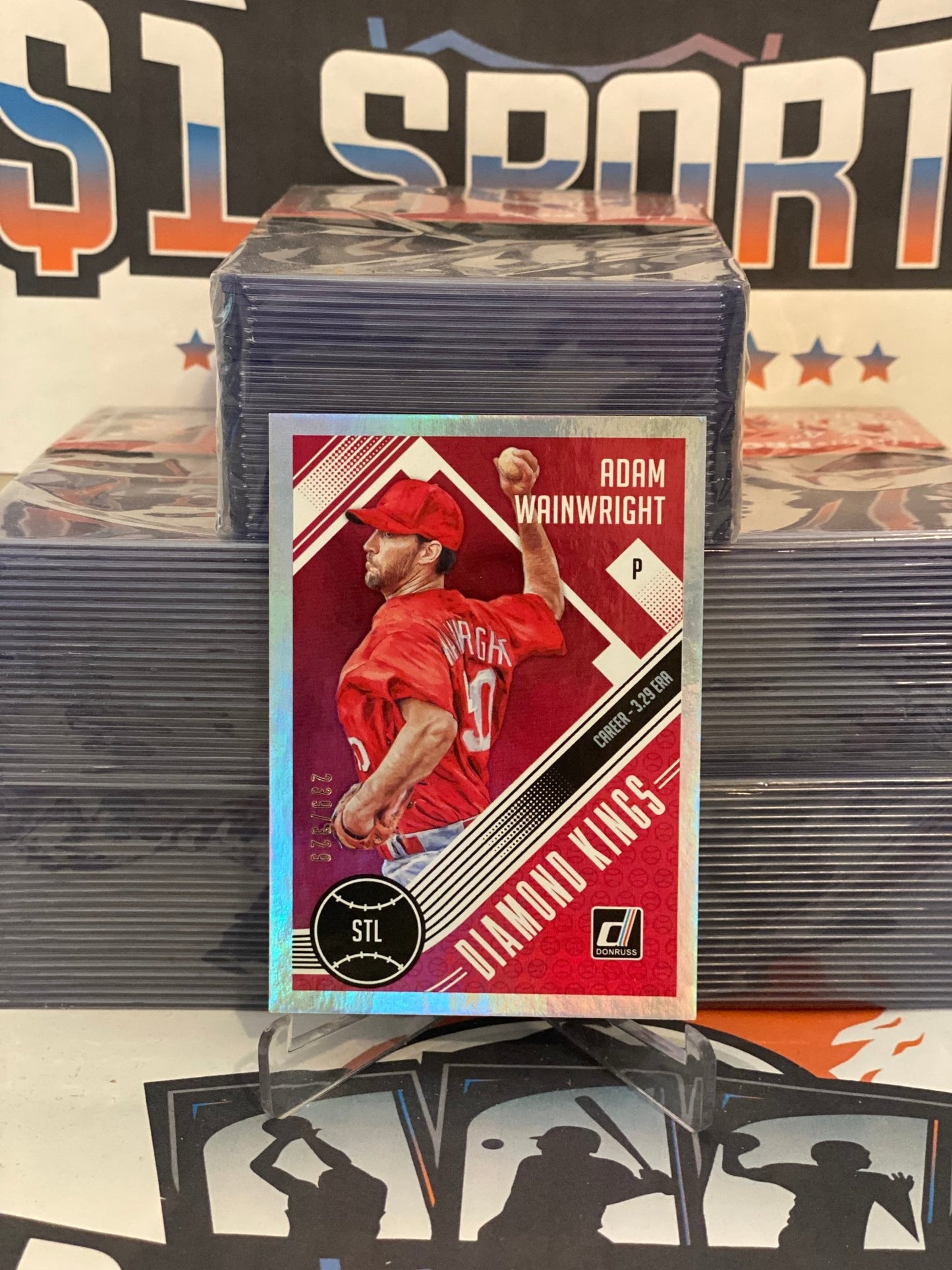 2018 Donruss (Foil, Diamond Kings 239/329) Adam Wainwright #30