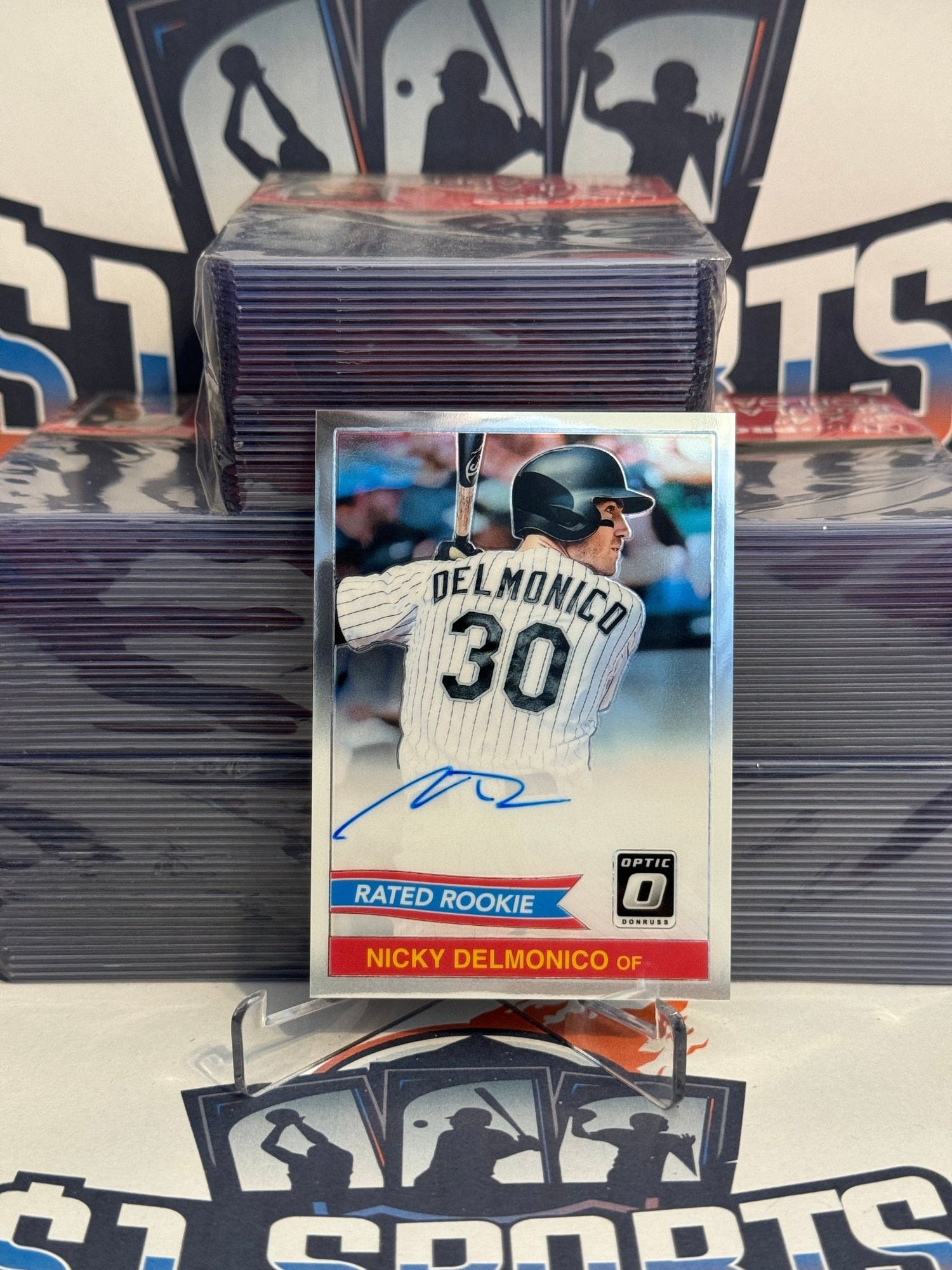 2018 Donruss Optic (Auto, Rated Rookie) Nicky Delmonico #84S-ND