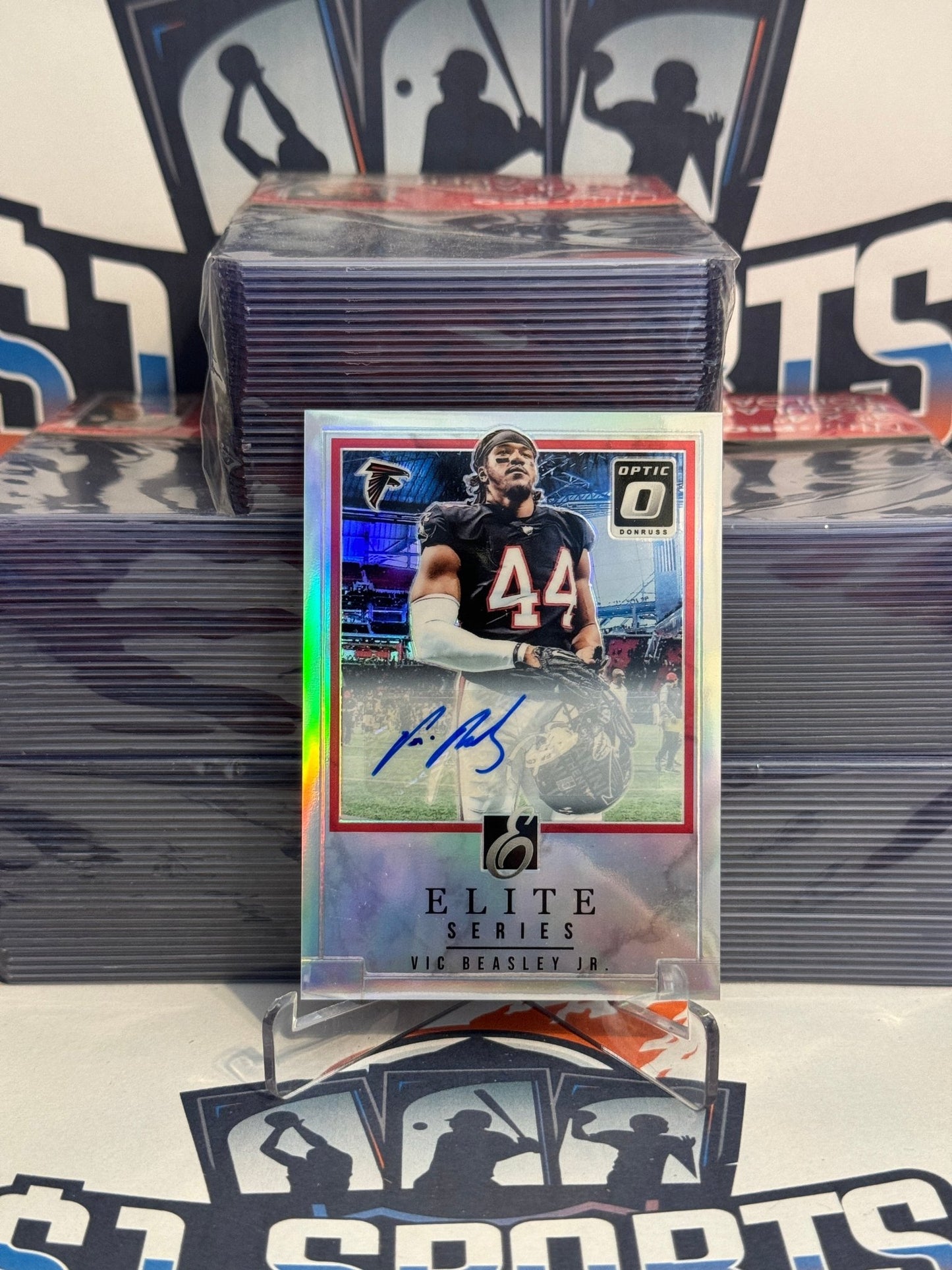 2018 Donruss Optic (Holo Prizm, Elite Series Auto 3/50) Vic Beasley Jr. #ES-VB