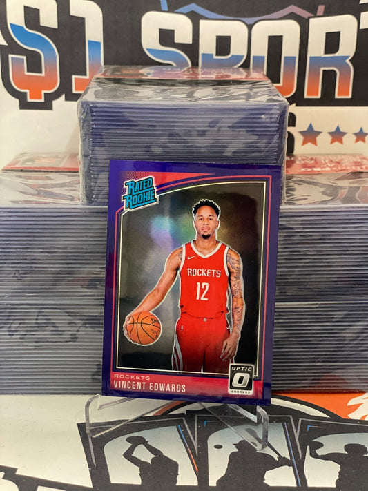 2018 Donruss Optic (Purple Prizm, Rated Rookie) Vincent Edwards #165