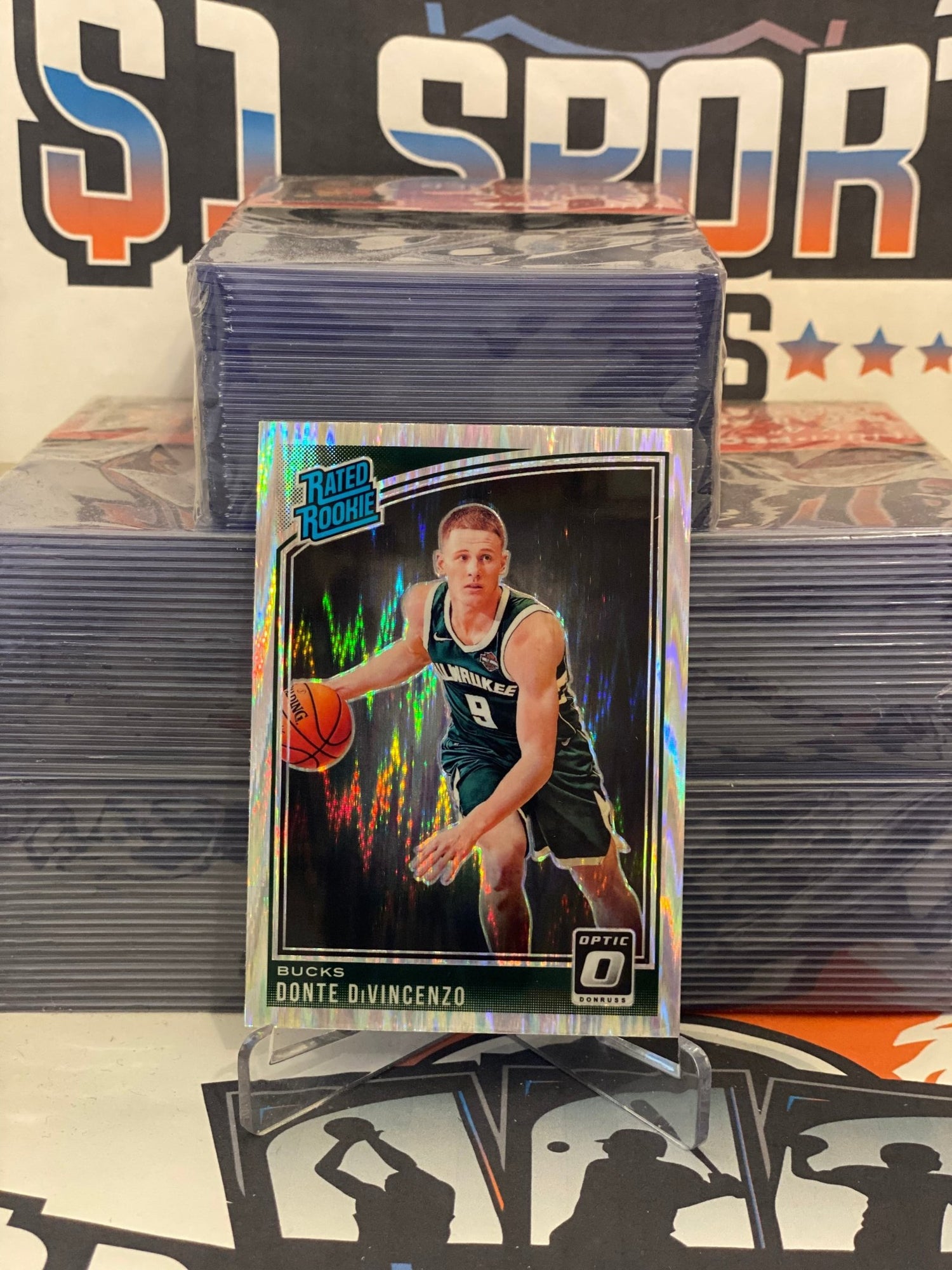 2018 Donruss Optic (Shock Prizm, Rated Rookie) Donte DiVincenzo #164
