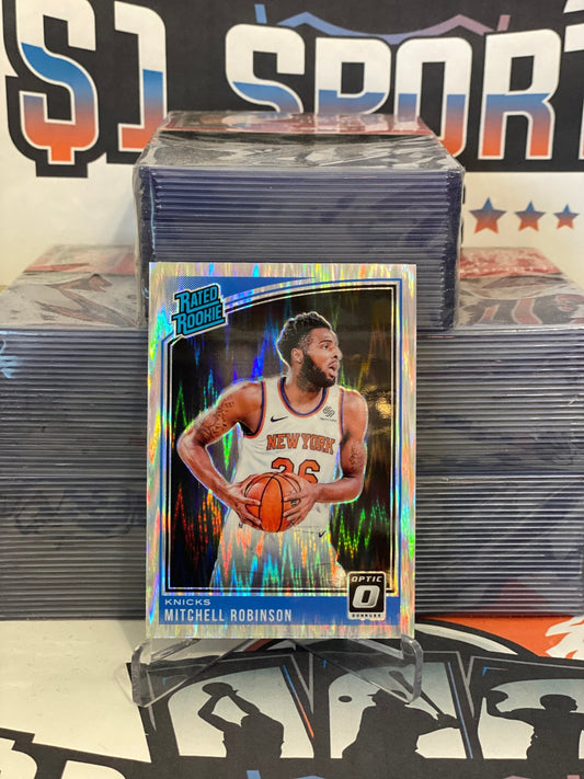 2018 Donruss Optic (Silver Flash Prizm, Rated Rookie) Mitchell Robinson #163