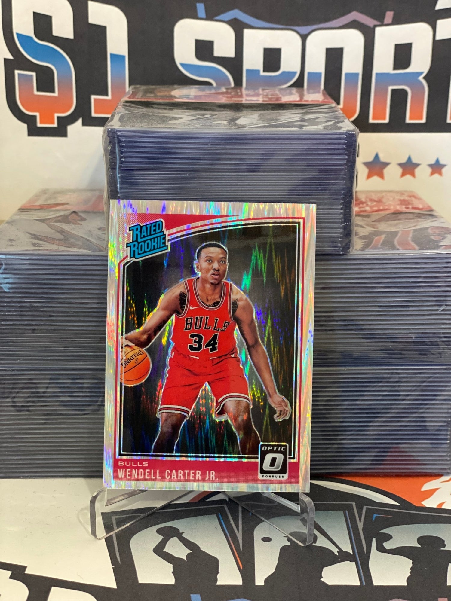 2018 Donruss Optic (Silver Flash Prizm, Rated Rookie) Wendell Carter Jr. Rookie #170