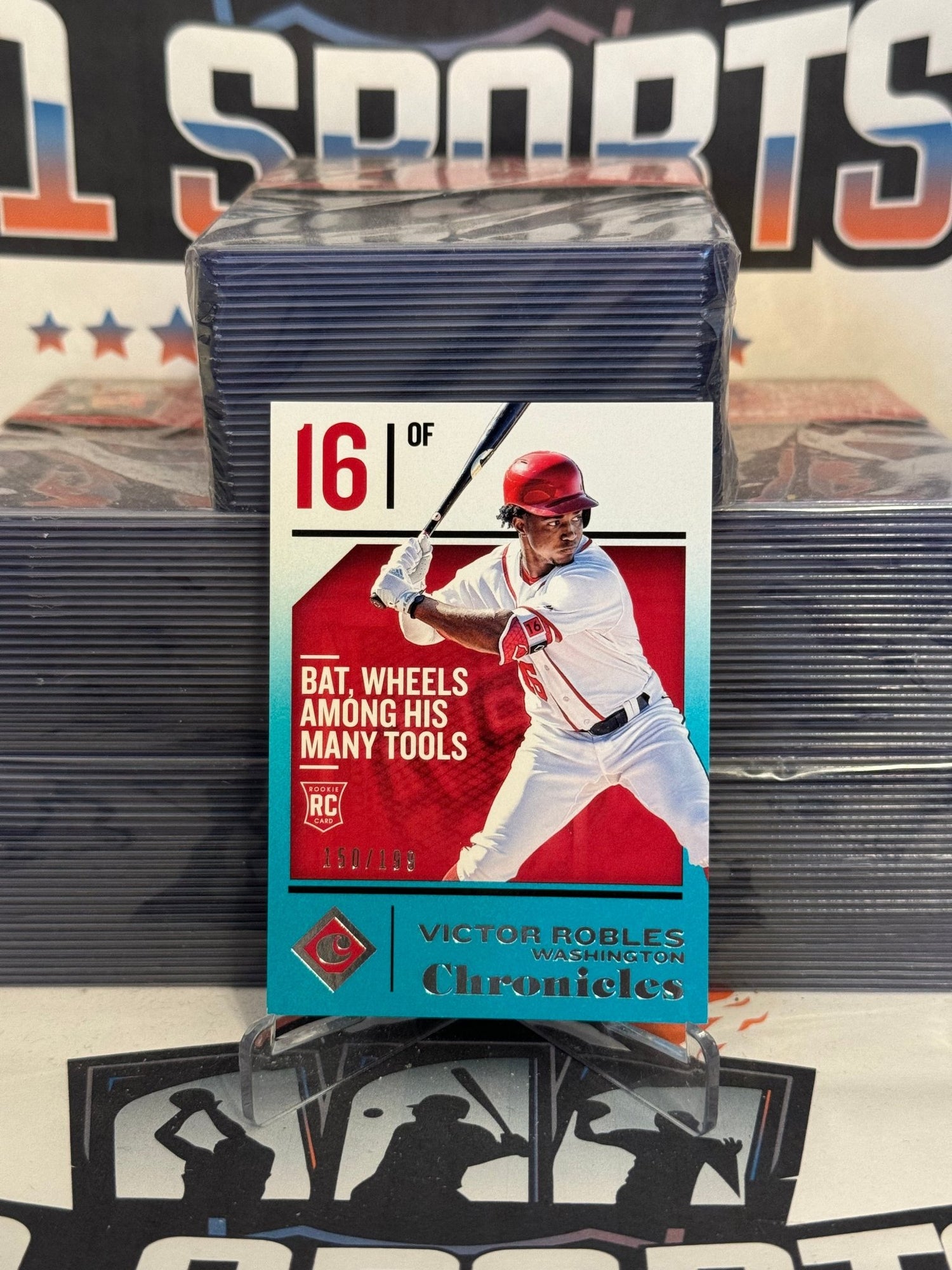 2018 Panini Chronicles (Teal Blue 150/199) Victor Robles Rookie #15